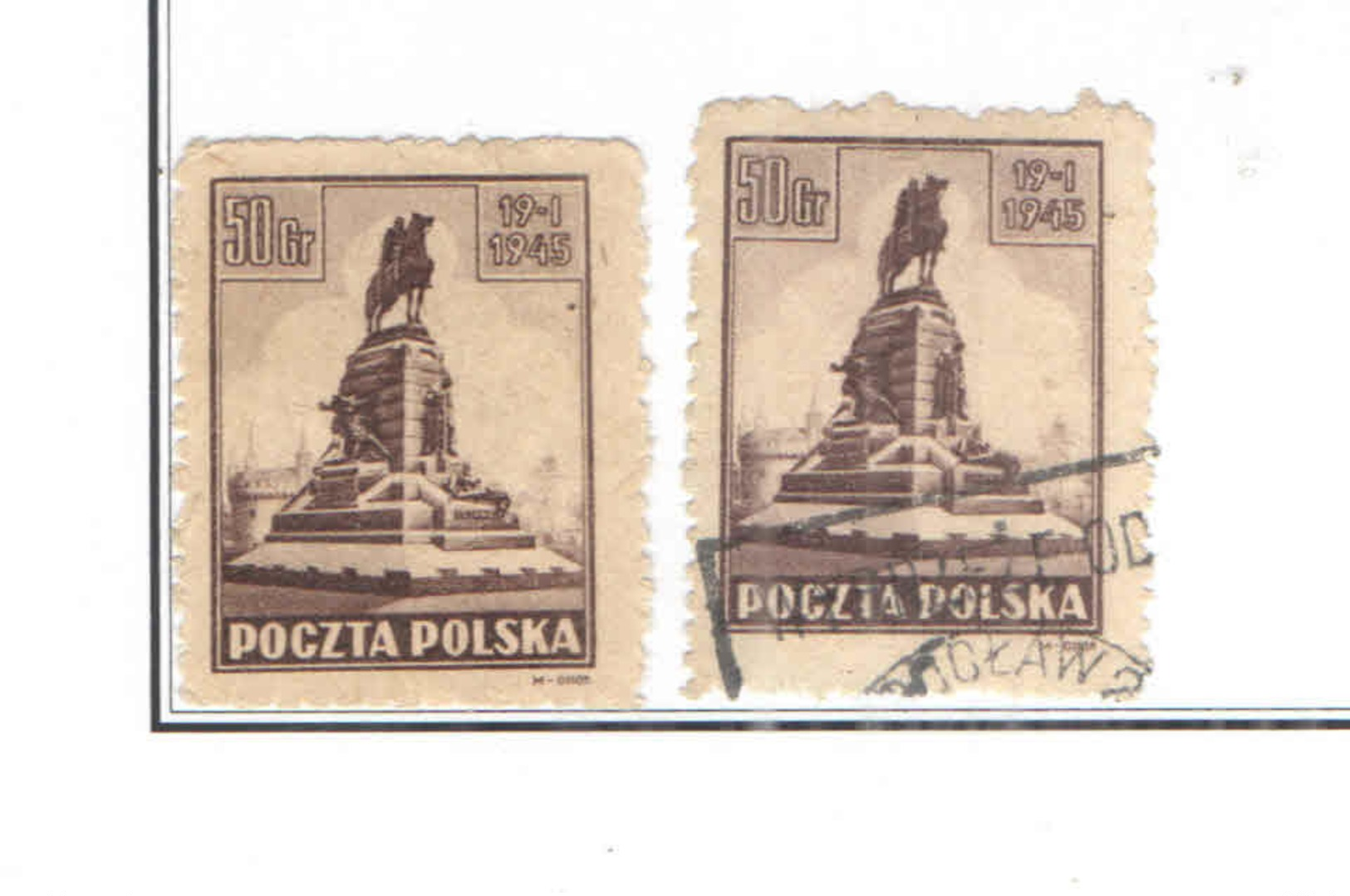 Polonia PO 1945 Liberazione Cracovia  Scott.357(nuovo E Usato) +See Scan On Scott.Page; - Ungebraucht