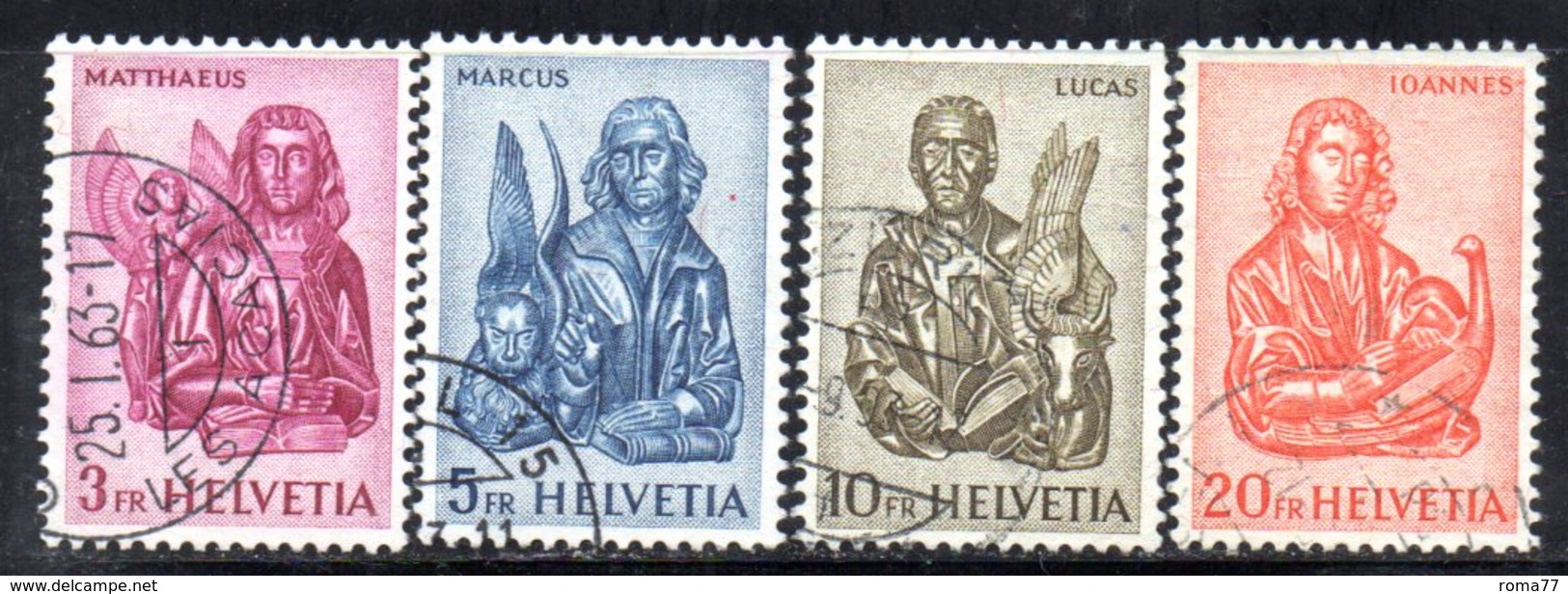 1096 490 - SVIZZERA 1961, Serie Unificato N. 680C/F Usato - Used Stamps