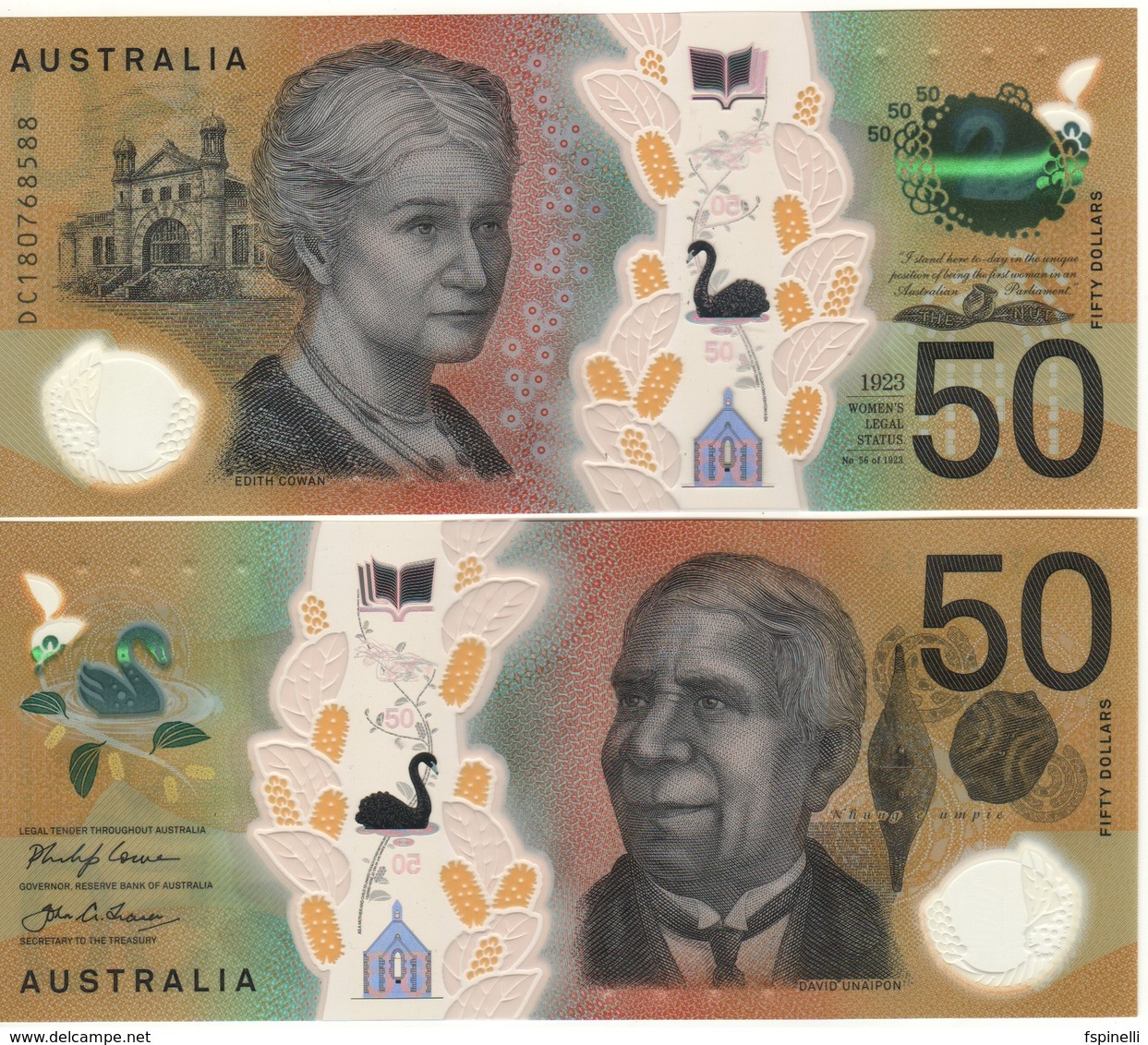 AUSTRALIA   Just Issued  New $ 50 POLIMER  (issued Oct.   2018) - 2005-... (polymère)