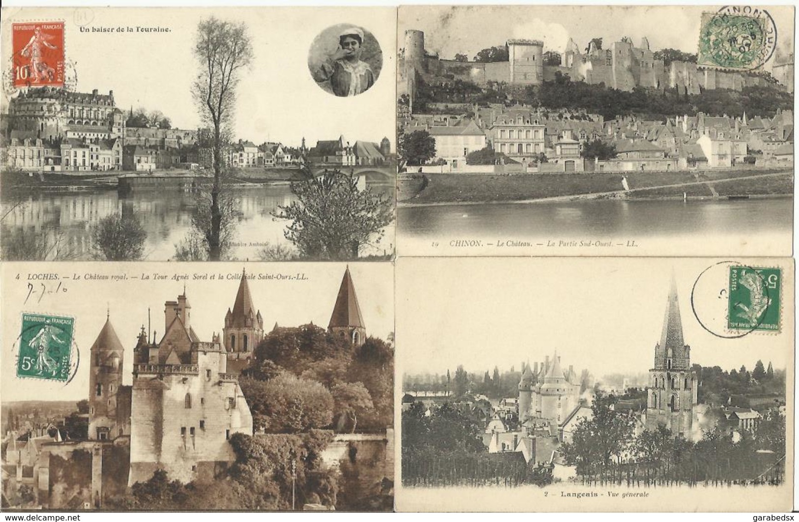 LOT DE 192 CARTES POSTALES ANCIENNES DE L'INDRE ET LOIRE (37). - Autres & Non Classés