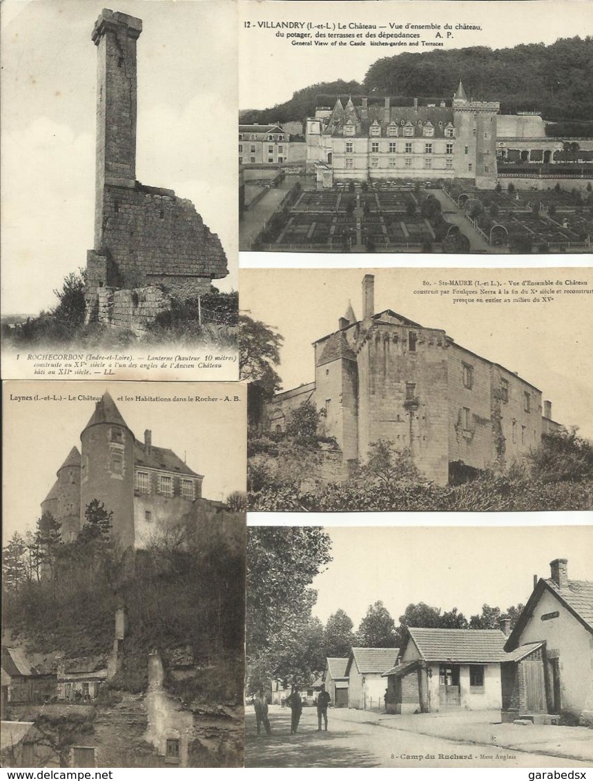 LOT DE 192 CARTES POSTALES ANCIENNES DE L'INDRE ET LOIRE (37). - Autres & Non Classés