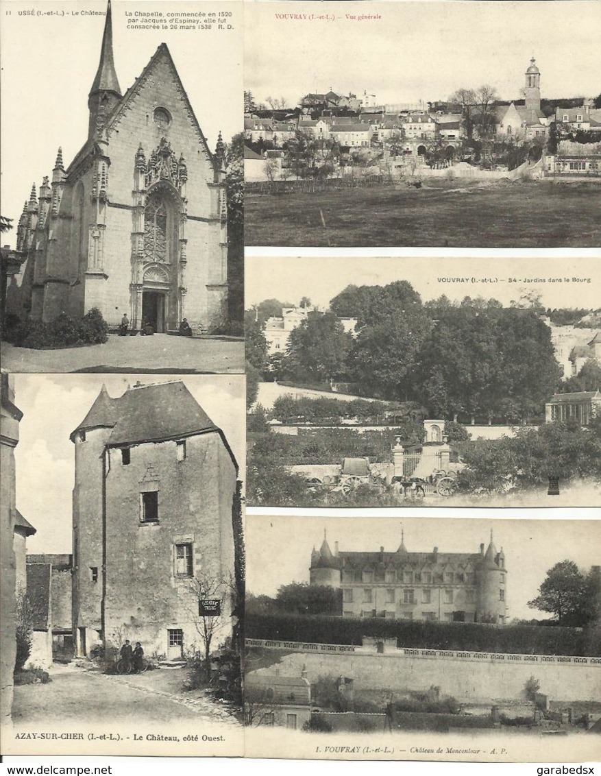 LOT DE 192 CARTES POSTALES ANCIENNES DE L'INDRE ET LOIRE (37). - Autres & Non Classés