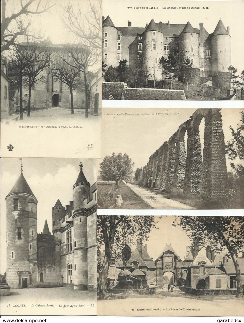 LOT DE 192 CARTES POSTALES ANCIENNES DE L'INDRE ET LOIRE (37). - Autres & Non Classés