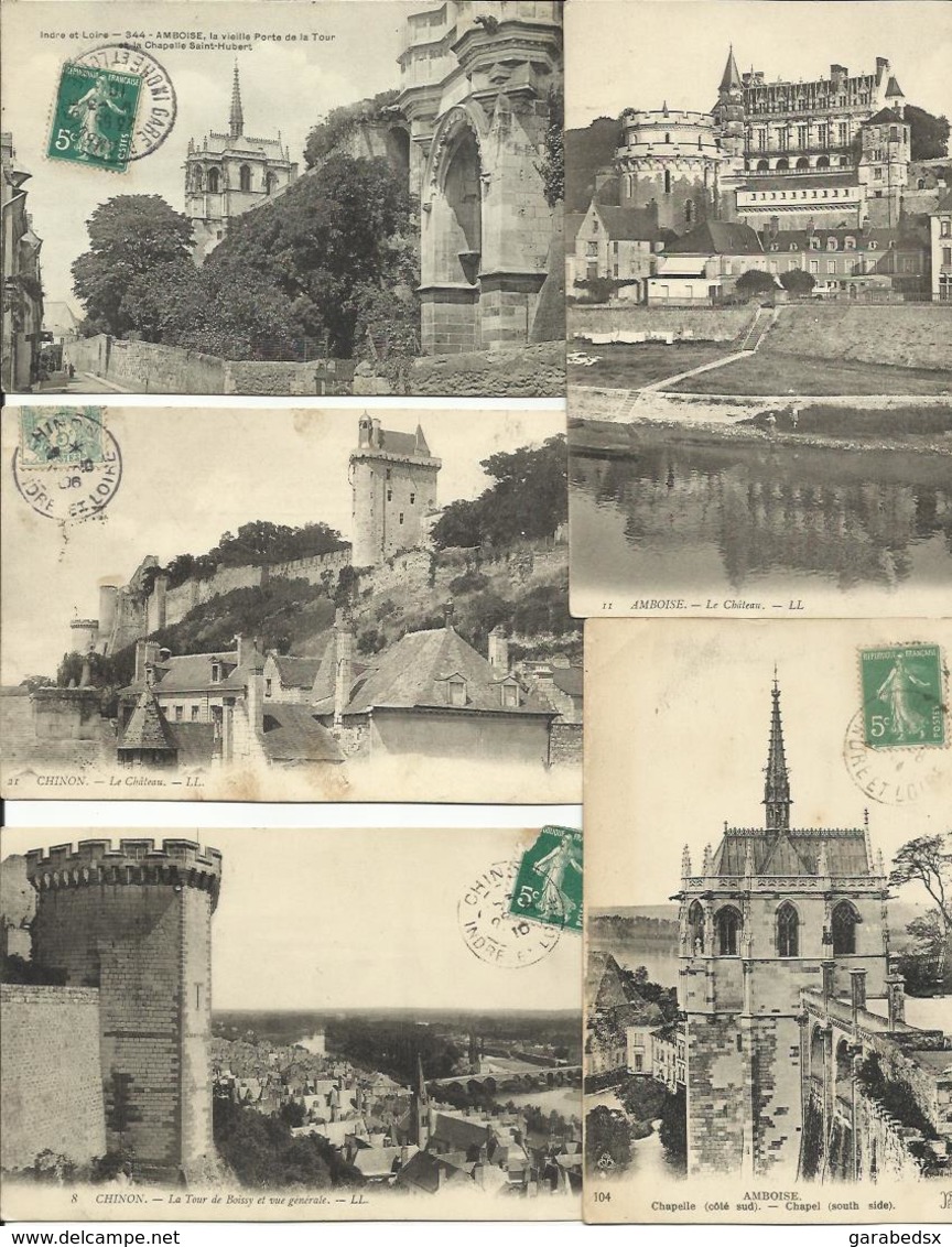 LOT DE 192 CARTES POSTALES ANCIENNES DE L'INDRE ET LOIRE (37).