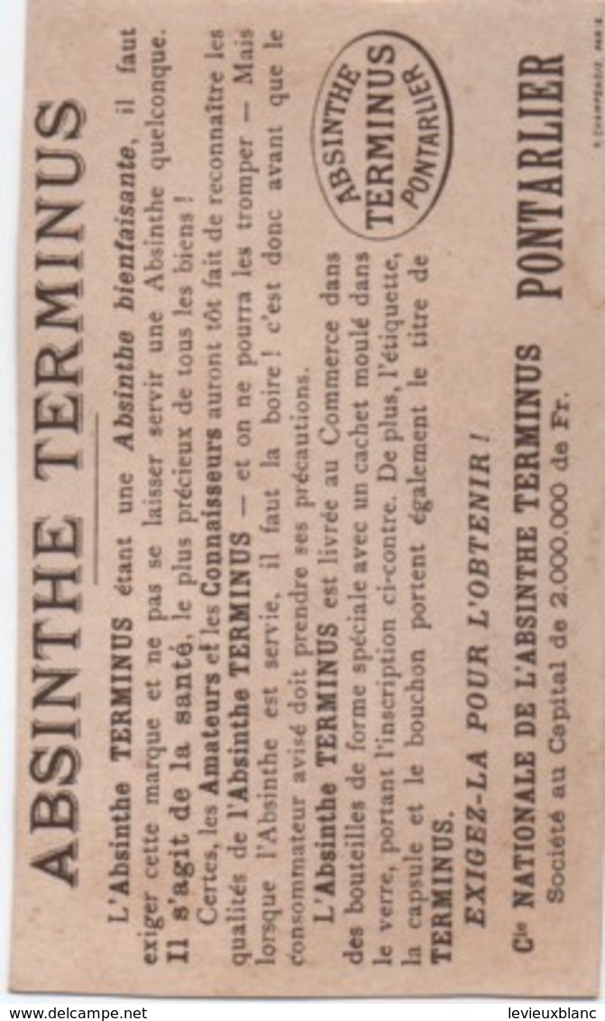 Chromo Ancien/ ABSINTHE TERMINUS/Si Au Lieu De Mauvais Alcools.../ PONTARLIER/Champenois/Vers 1890-1900       IMA531 - Autres & Non Classés