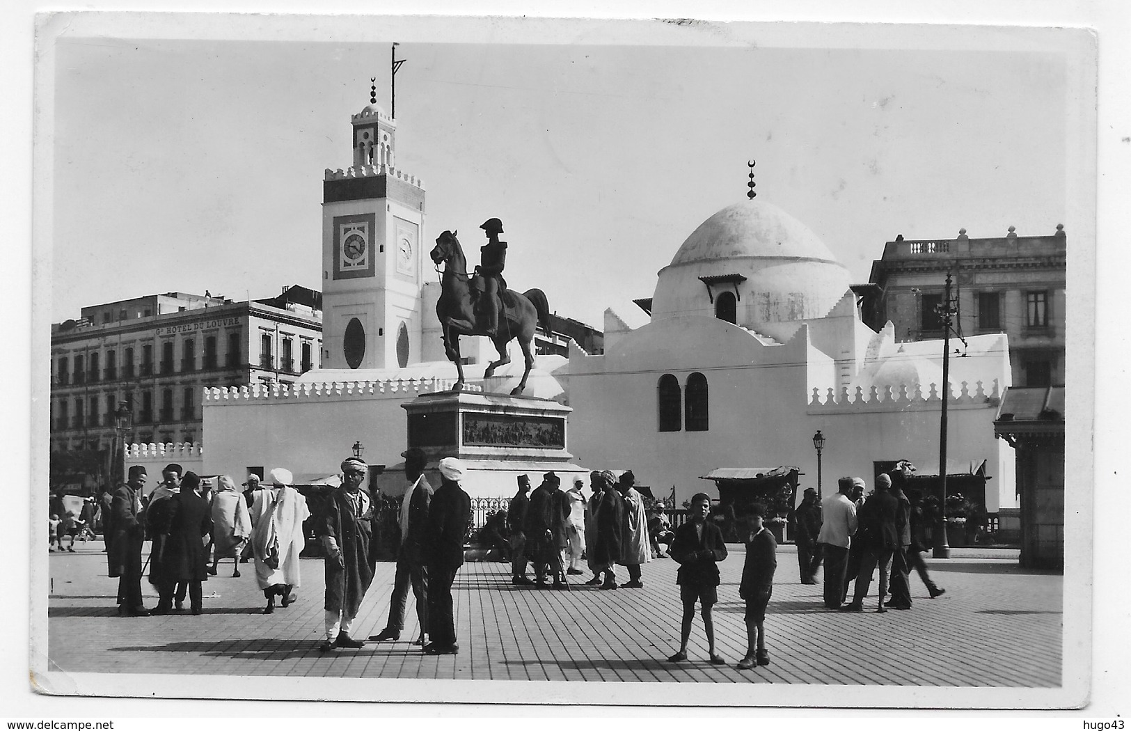 (RECTO / VERSO) ALGER EN 1937 - N° 241 - MOSQUEE DE SIDI ABDERRAHMAN - BEAU TIMBRE - FORMAT CPA VOYAGEE - Algiers