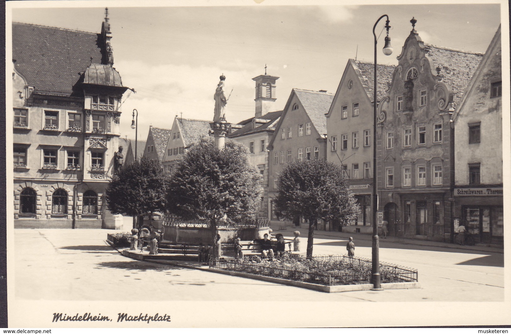 Germany PPC Mindelheim, Marktplatz Verlag Leo Rittig, Mindelheim/Schwaben Echte Real Photo Véritable (2 Scans) - Mindelheim