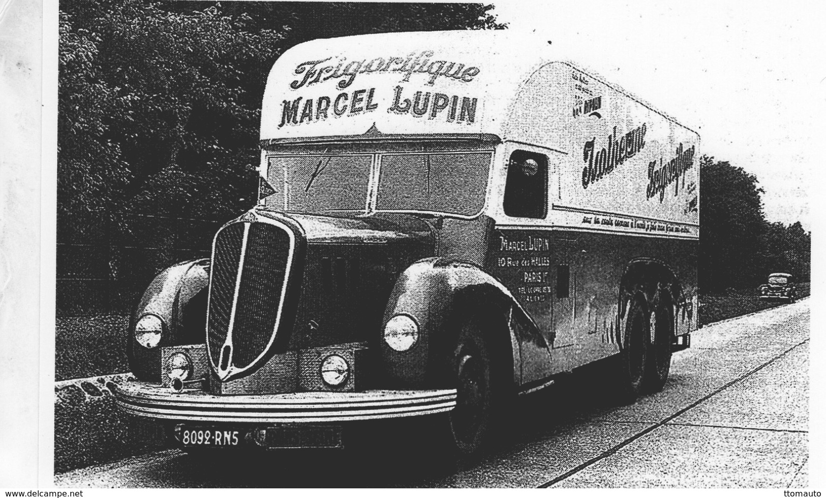 Camion Delahaye Frigorifique Pour La Marque 'Marcel Lupin'  -  15x10cm PHOTO - Camions & Poids Lourds