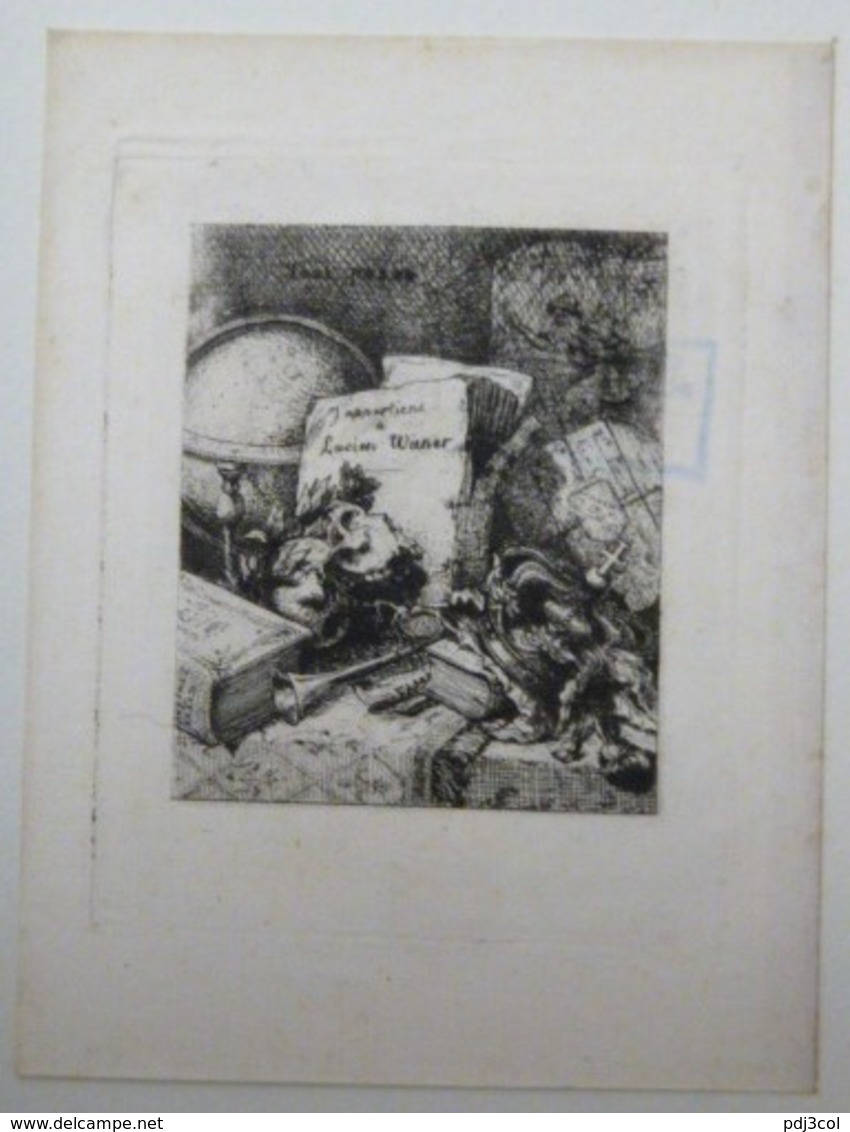 Ex-libris Illustré Français XIXème - Lucien WIENER (conservateur Du Musée Lorrain, Nancy) - Ex-libris