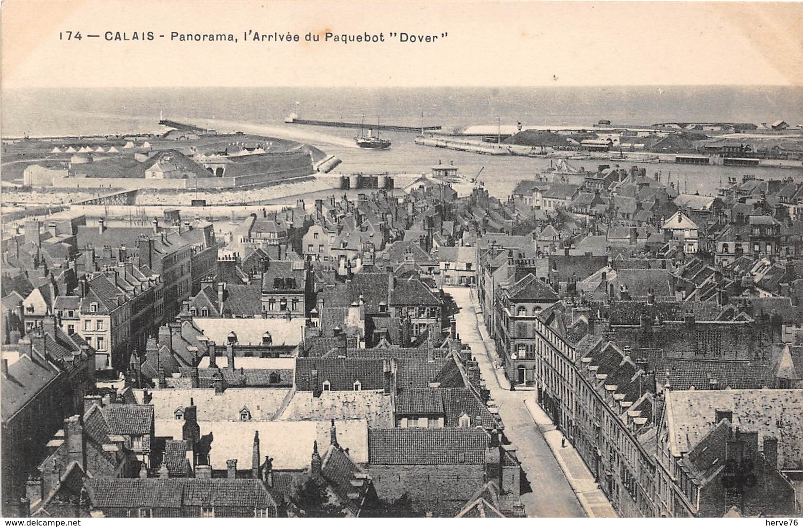 CALAIS - Panorama, L'arrivée Du Paquebot "Dover" - Calais