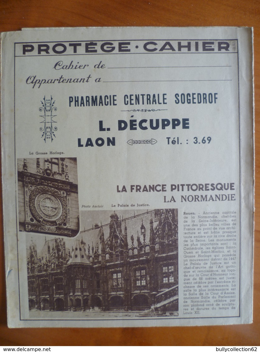 Rare Protège Cahier Pharmacie L. DECUPPE A LAON - Other & Unclassified