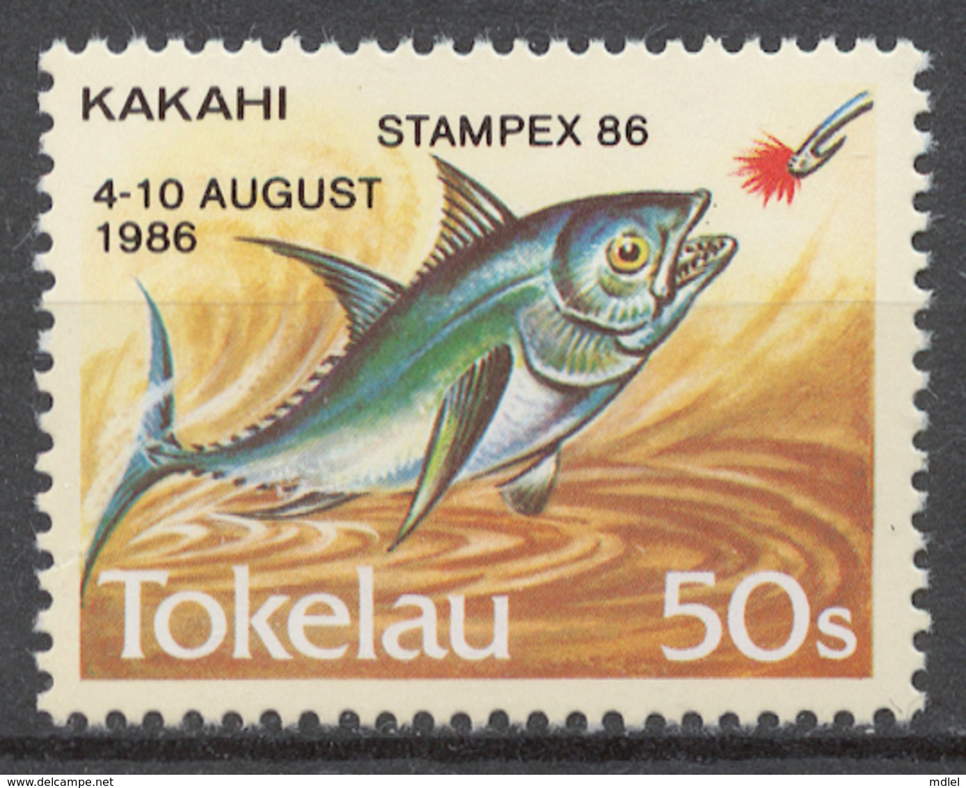 Tokelau 1986 Mi# 129** FISH, STAMPEX '86 PHILATELIC EXHIBITION - Tokelau