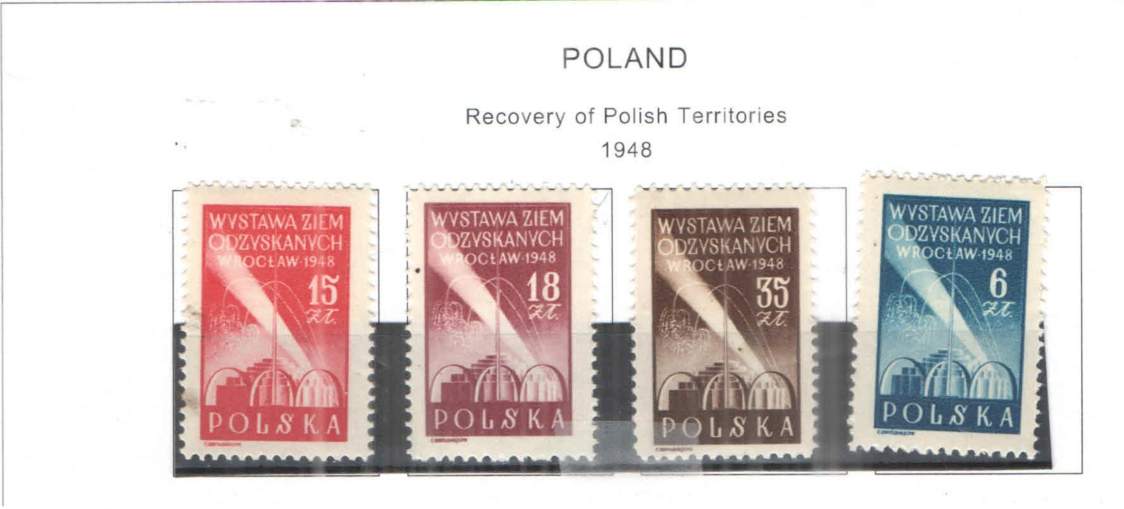 Polonia PO 1948 Restauri Territori  Scott.426/429 +See Scan On Scott.Page; - Nuovi