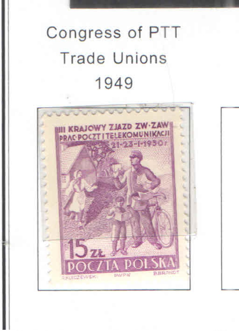 Polonia PO 1949 Congresso Poste Scott.467 +See Scan On Scott.Page; - Neufs