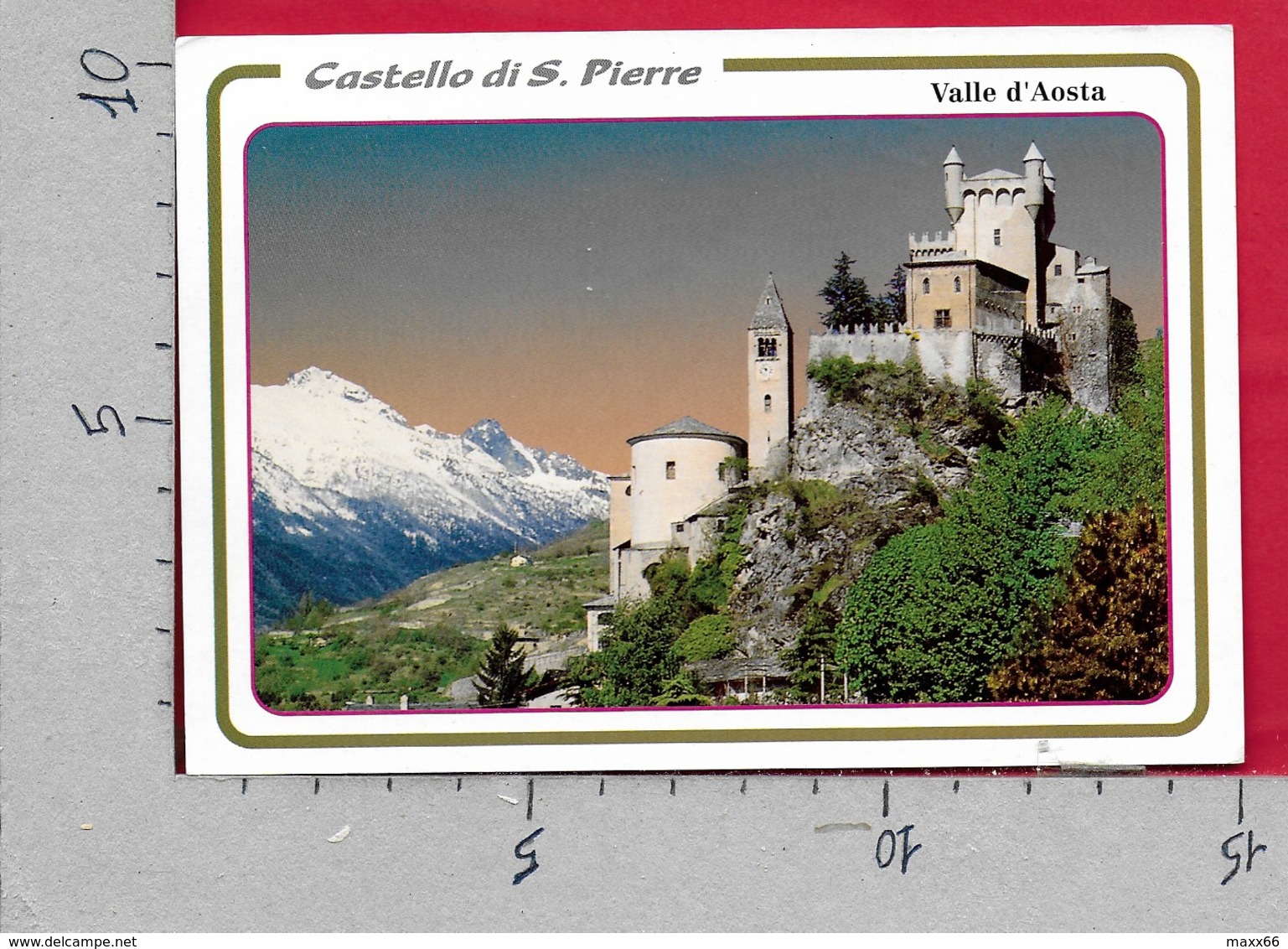 CARTOLINA VG ITALIA - Castello Di S. PIERRE (AO) - Panorama - 10 X 15 - ANN. 1999 AOSTA CENTRO - Altri & Non Classificati