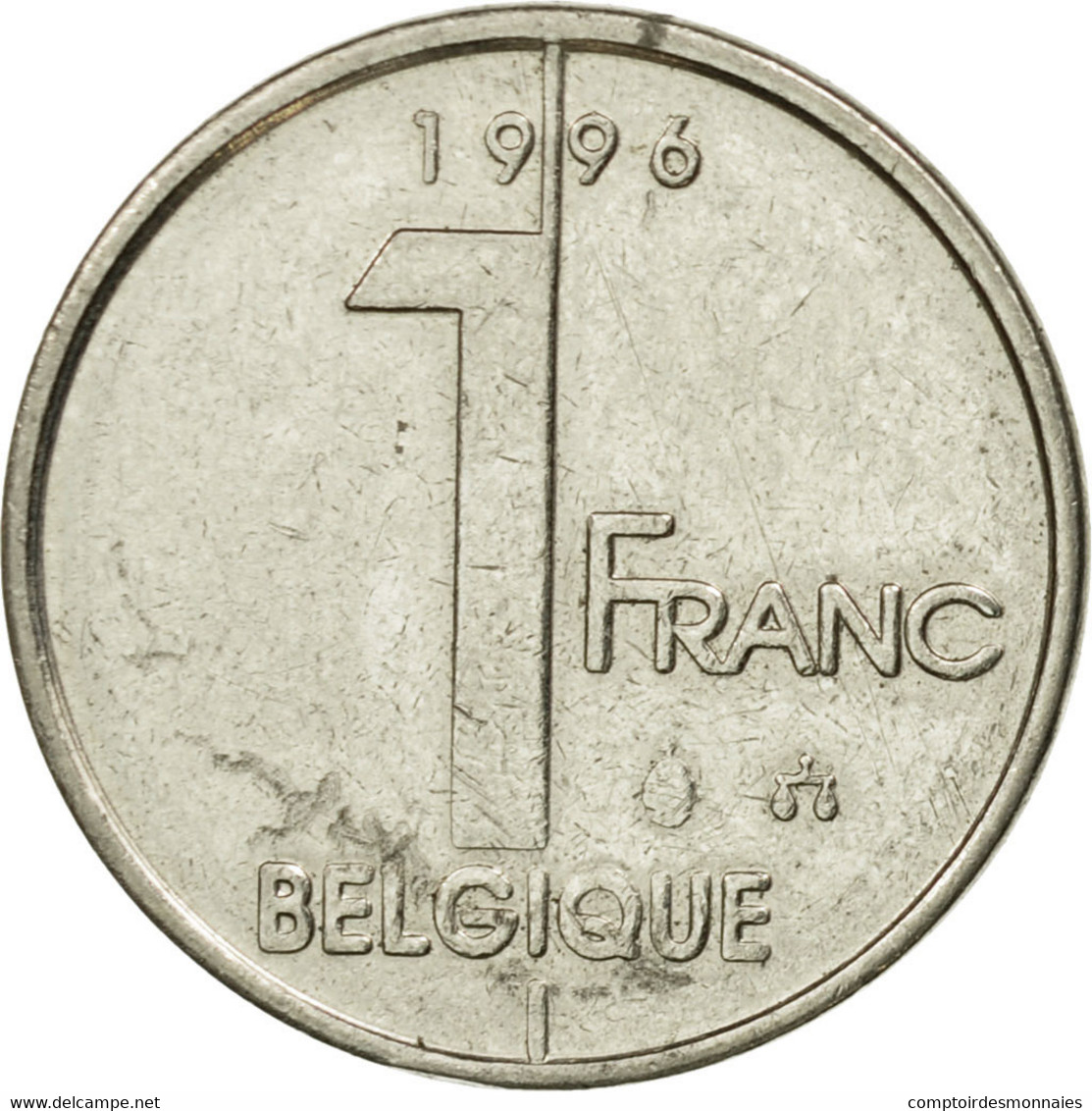 Monnaie, Belgique, Albert II, Franc, 1996, Bruxelles, TB+, Nickel Plated Iron - 1 Frank