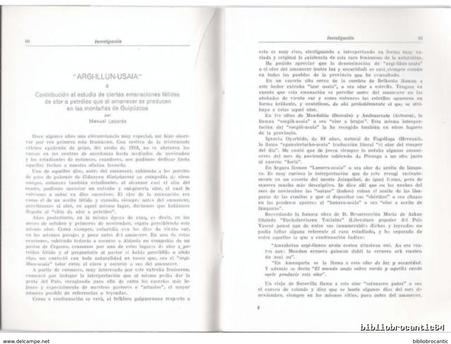 *MUNIBE*(ARCHEOLOGIE) EUSKALLERIA  AITZBITARTE) 1949 N°2 - BOLETIN SOC. VASCONGADA - Autres & Non Classés