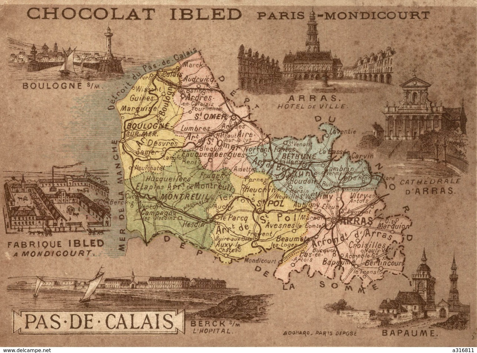 CHROMO CHOCOLAT IBLED  PAS DE CALAIS - Ibled
