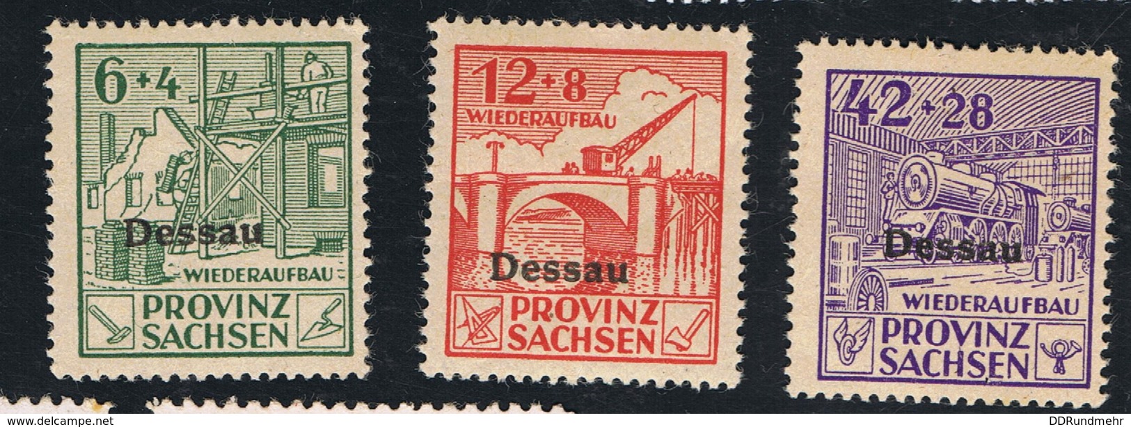 1948 Dessau Spendenmarken Ohne Frankaturwert Michel I - III Postfrisch Xx - Sonstige & Ohne Zuordnung