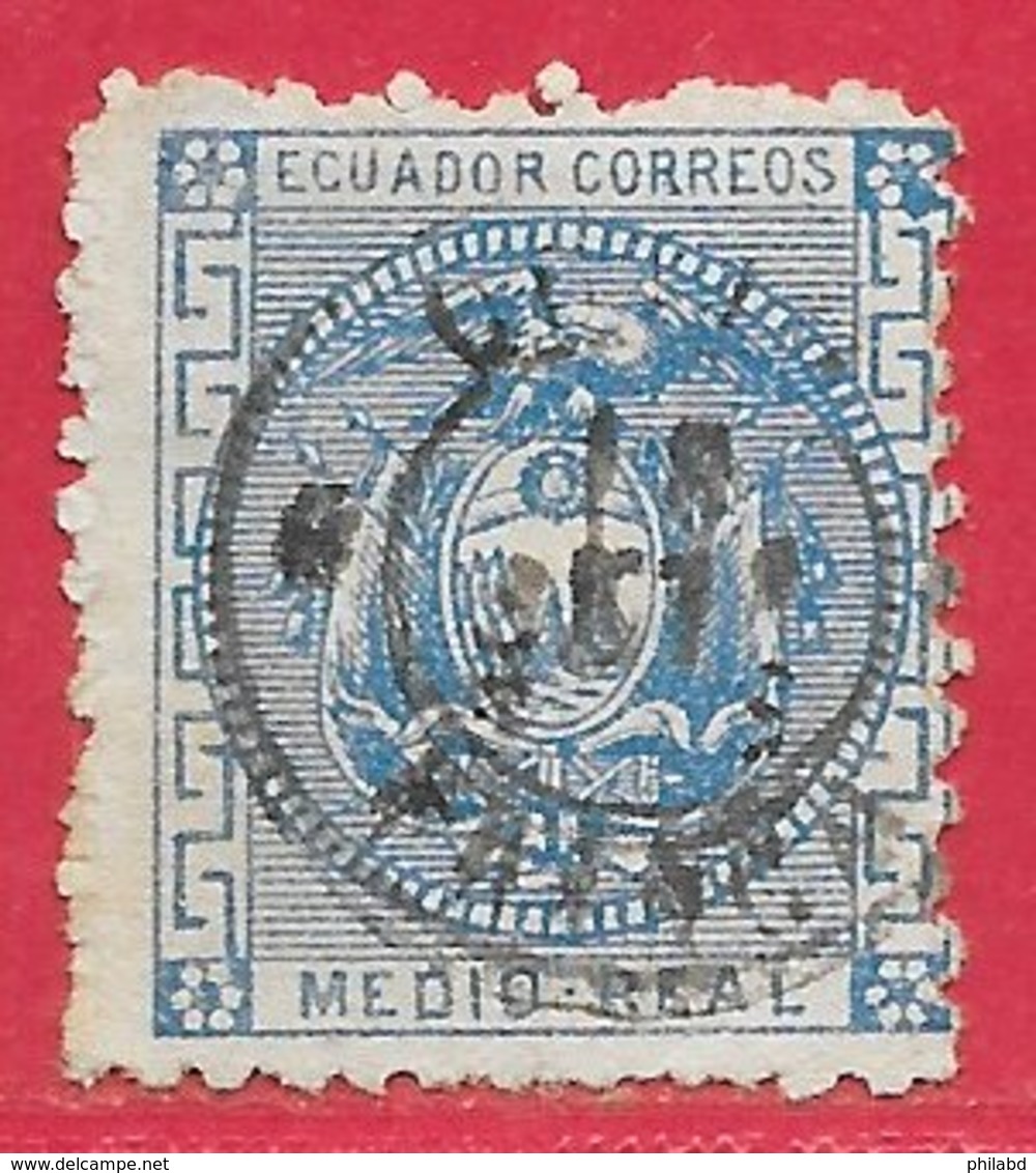 Equateur N°5 0,5r Bleu 1872 O - Equateur