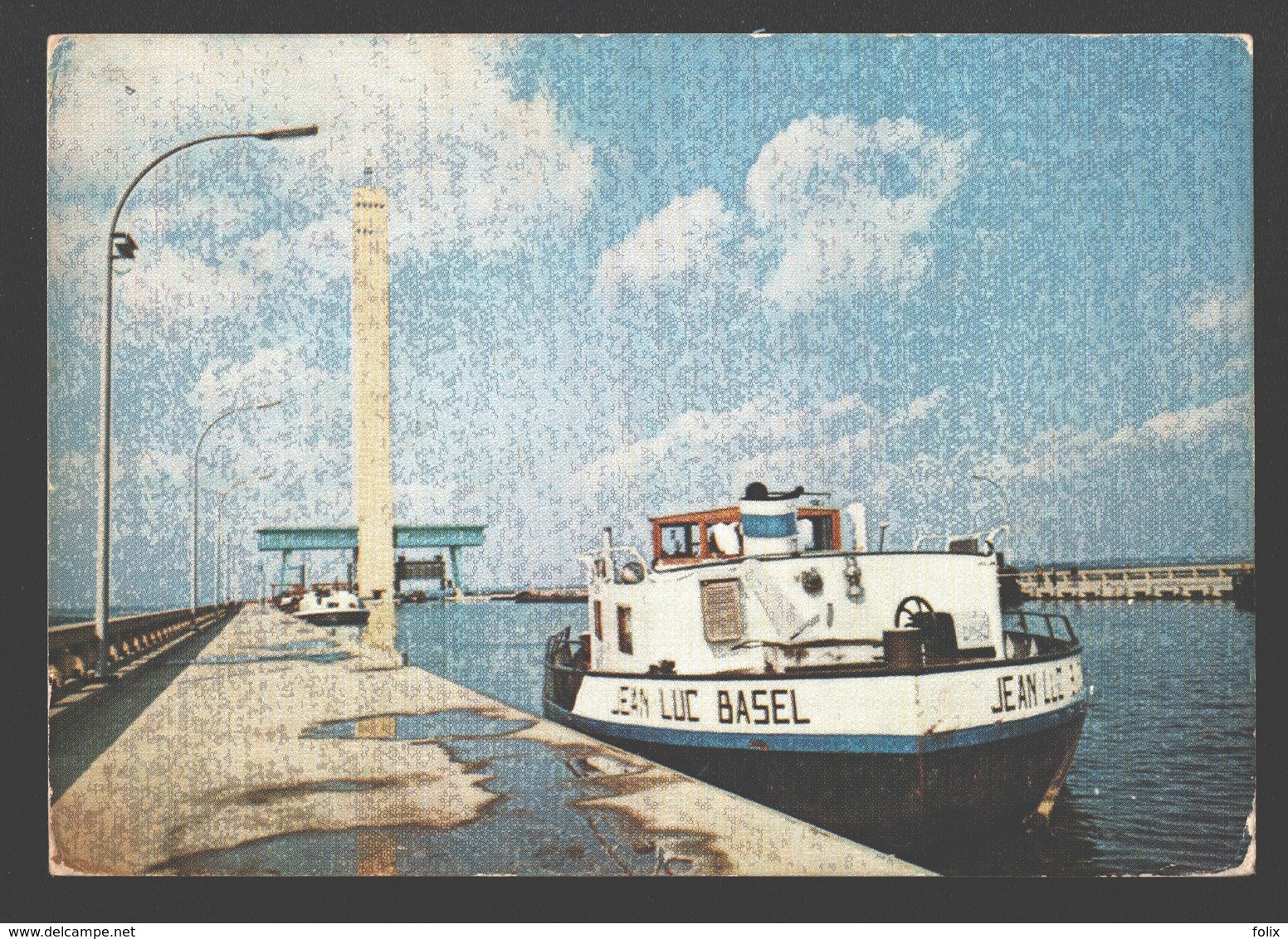 Ronquières - La Grande Tour Et Les Portiques D'amont Vus De L'extrémité Du Plan D'eau Du Pont-canal - Bateau - Braine-le-Comte