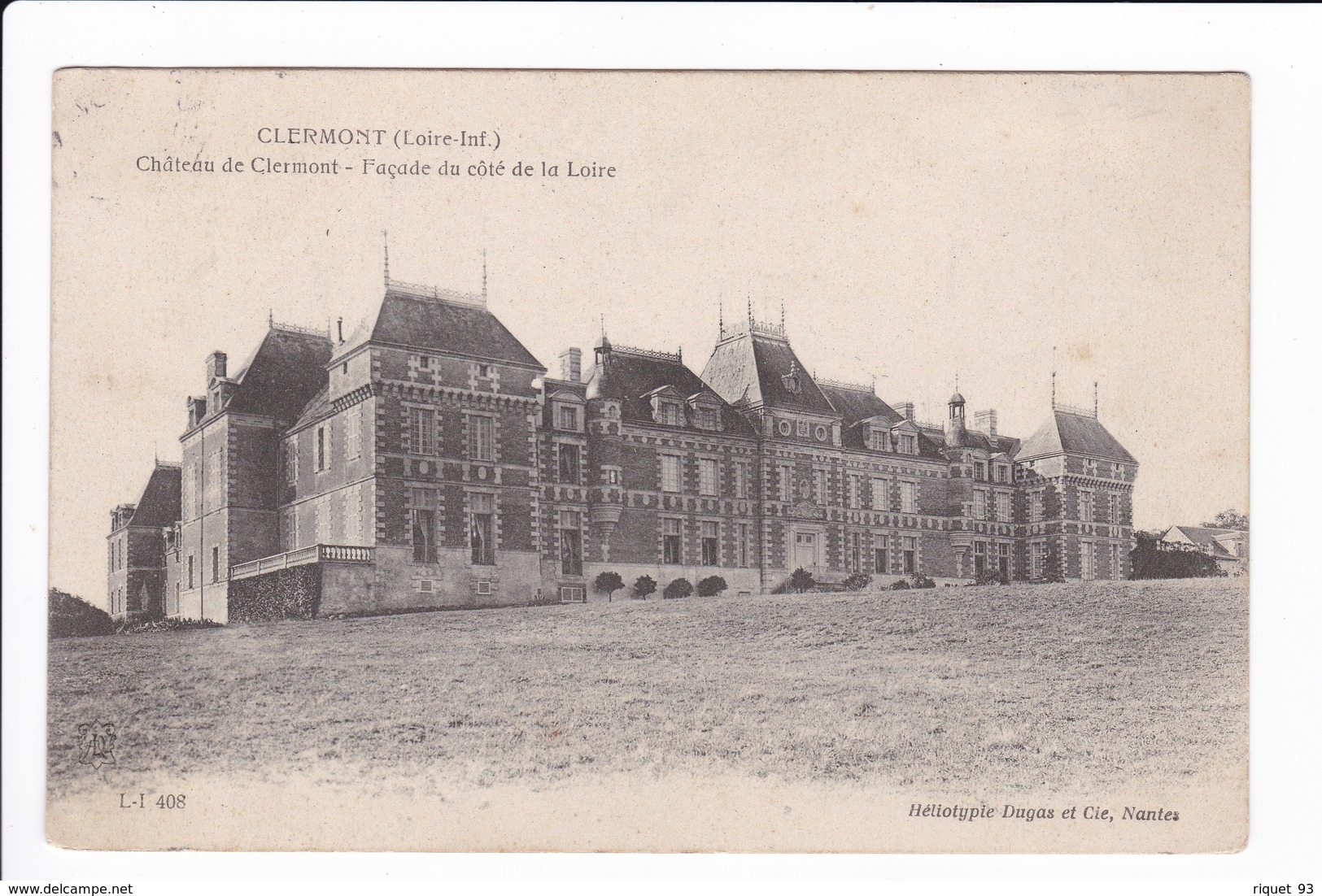 CLERMONT - Château De Clermont - Façade Du Côté De La Loire - Altri & Non Classificati