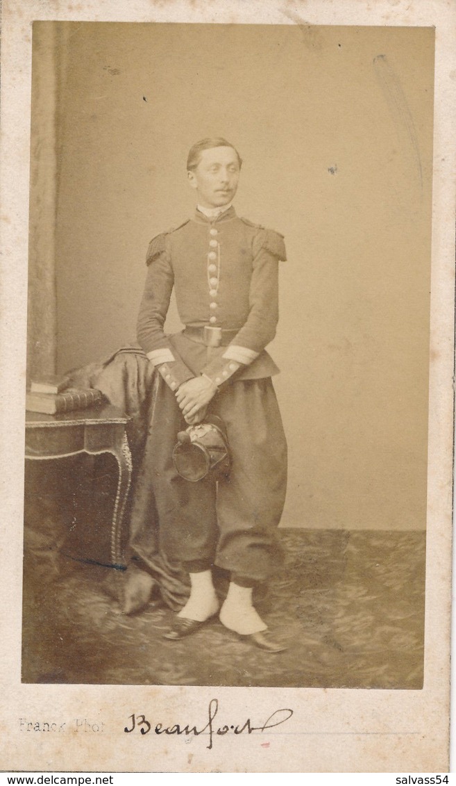 CDV Portrait De M.Beaufort Sergent-Major Au 76e De Ligne Par Franck à Paris - Guerre, Militaire