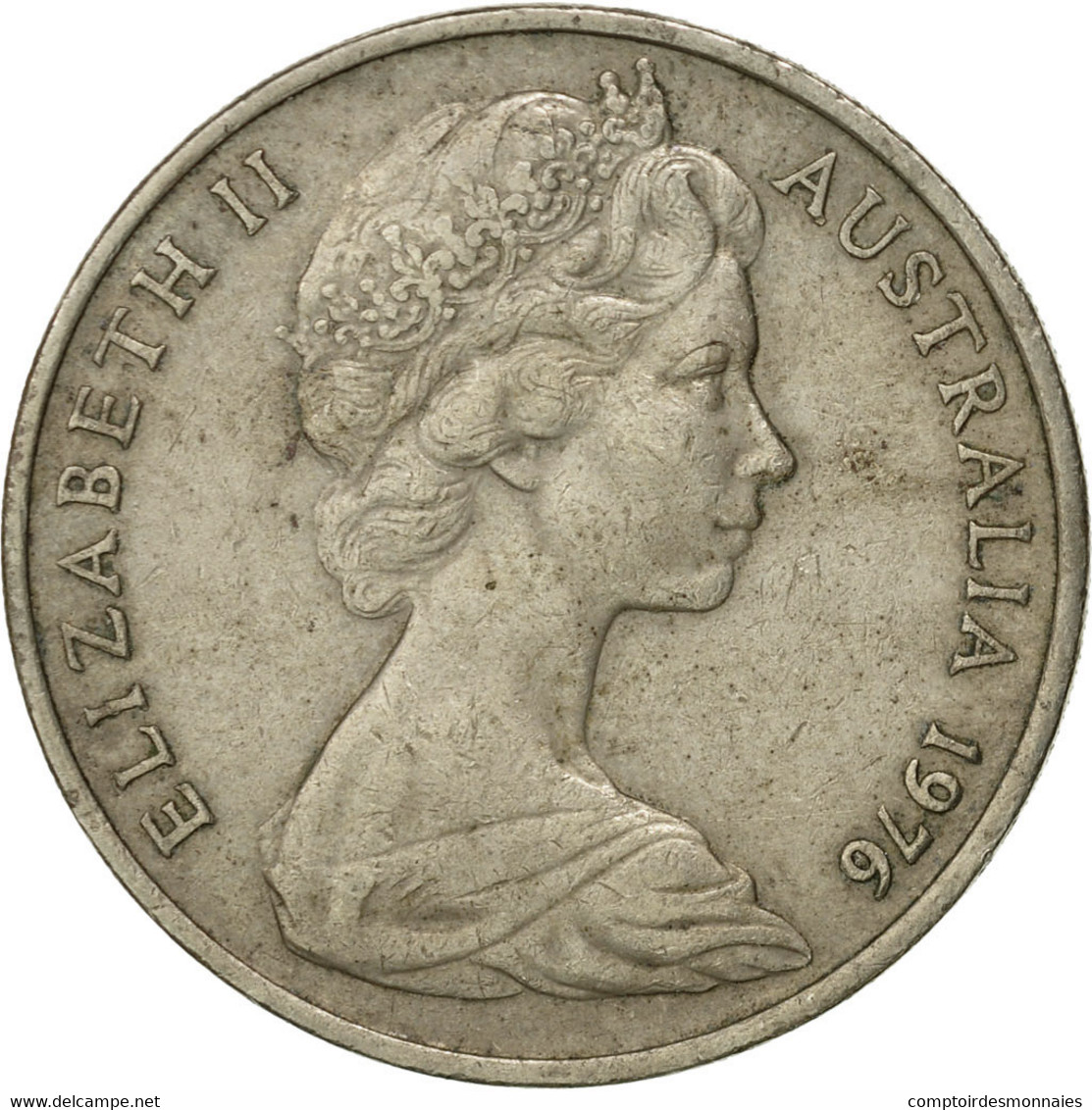 Monnaie, Australie, Elizabeth II, 20 Cents, 1976, Melbourne, TB, Copper-nickel - 1855-1910 Handelsmunt