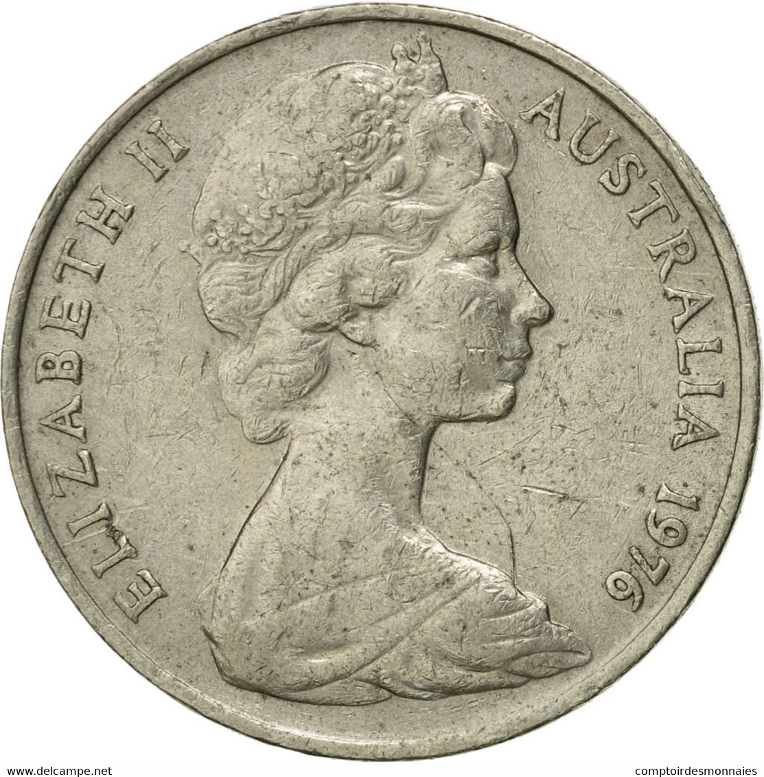 Monnaie, Australie, Elizabeth II, 20 Cents, 1976, Melbourne, TB+, Copper-nickel - 1855-1910 Handelsmünze