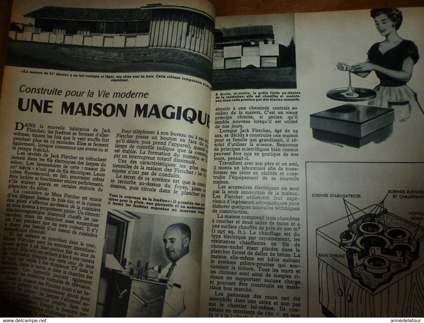 1954 MÉCANIQUE POPULAIRE:La Maison Magique;La Chasse Aux Appelants;Les Cameramen De Walt-Disney;etc - Autres & Non Classés