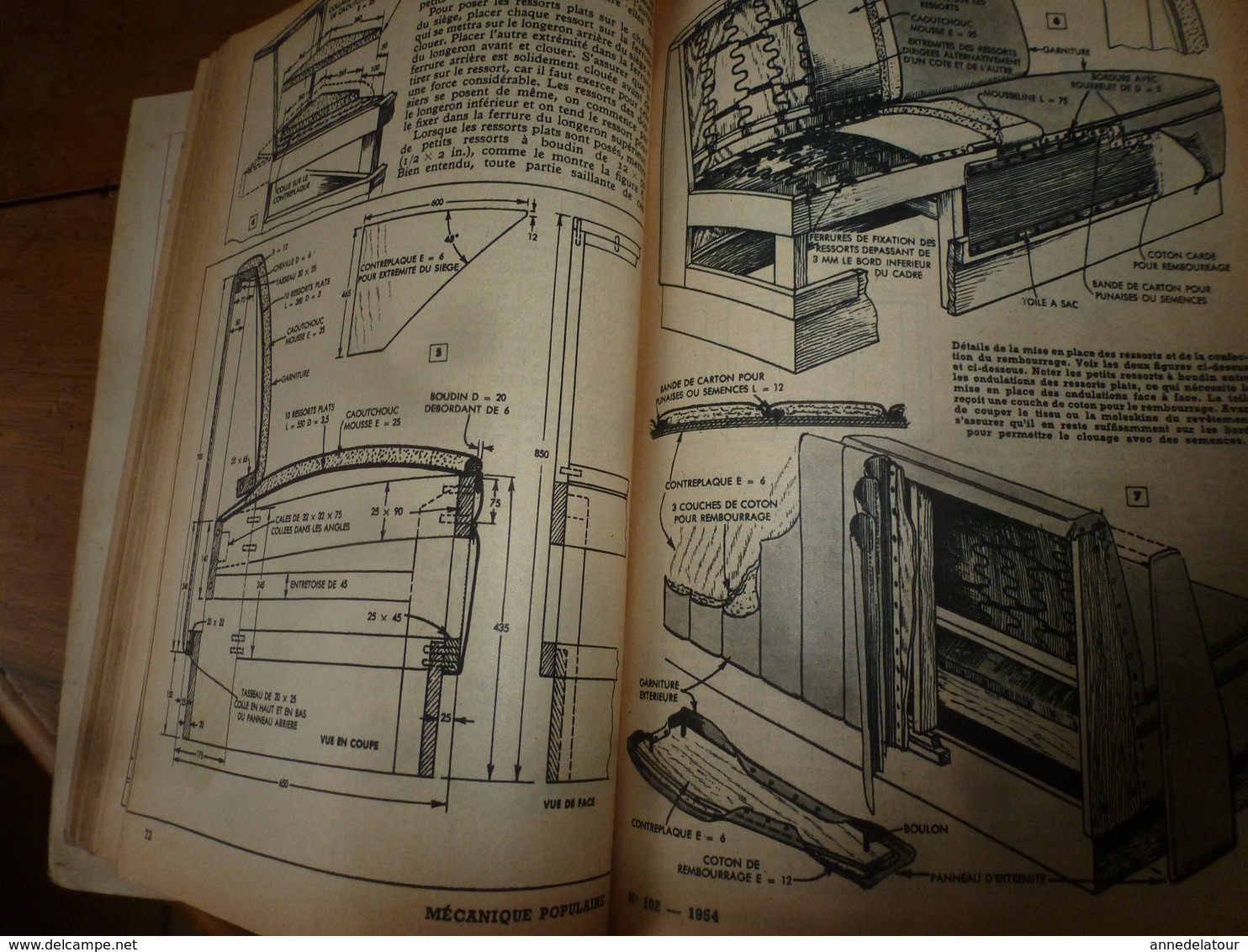 1954 MÉCANIQUE POPULAIRE:La maison magique;La chasse aux appelants;Les cameramen de Walt-Disney;etc