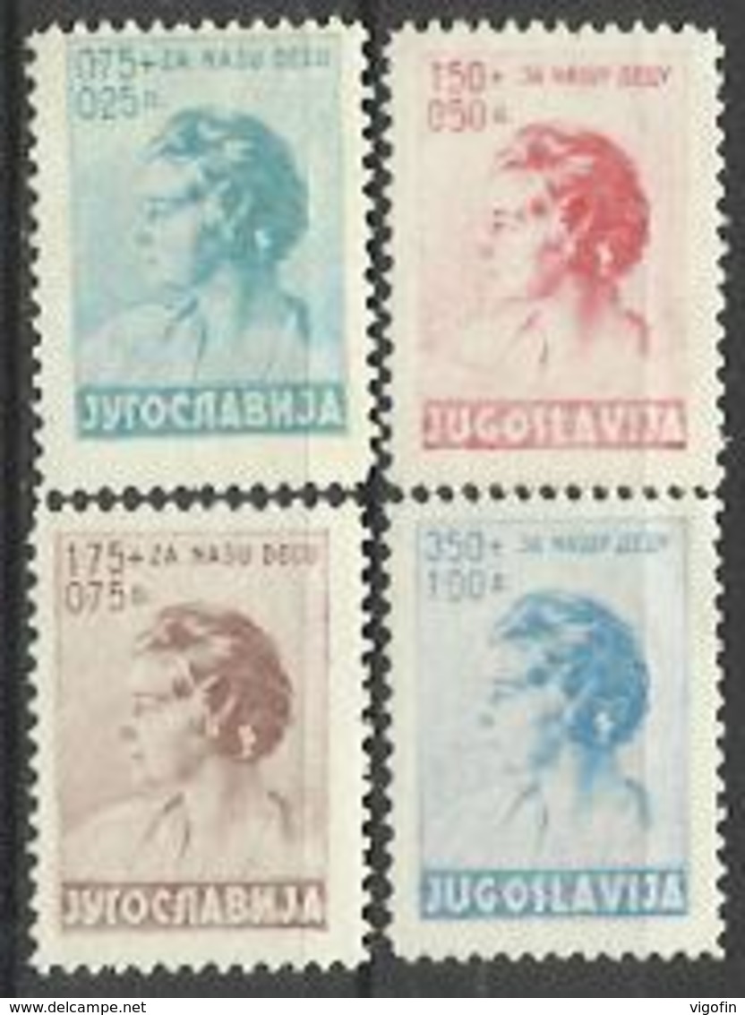 YU 1936-322-5 CHILDREN'S AID, YUGOSLAVIA, 1 X 4v, MH - Sonstige & Ohne Zuordnung