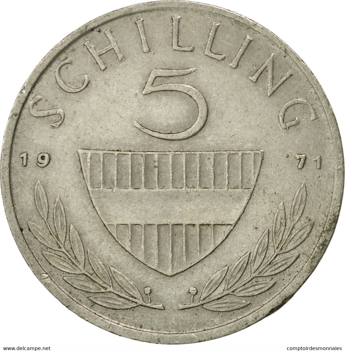 Monnaie, Autriche, 5 Schilling, 1971, TB+, Copper-nickel, KM:2889a - Autriche