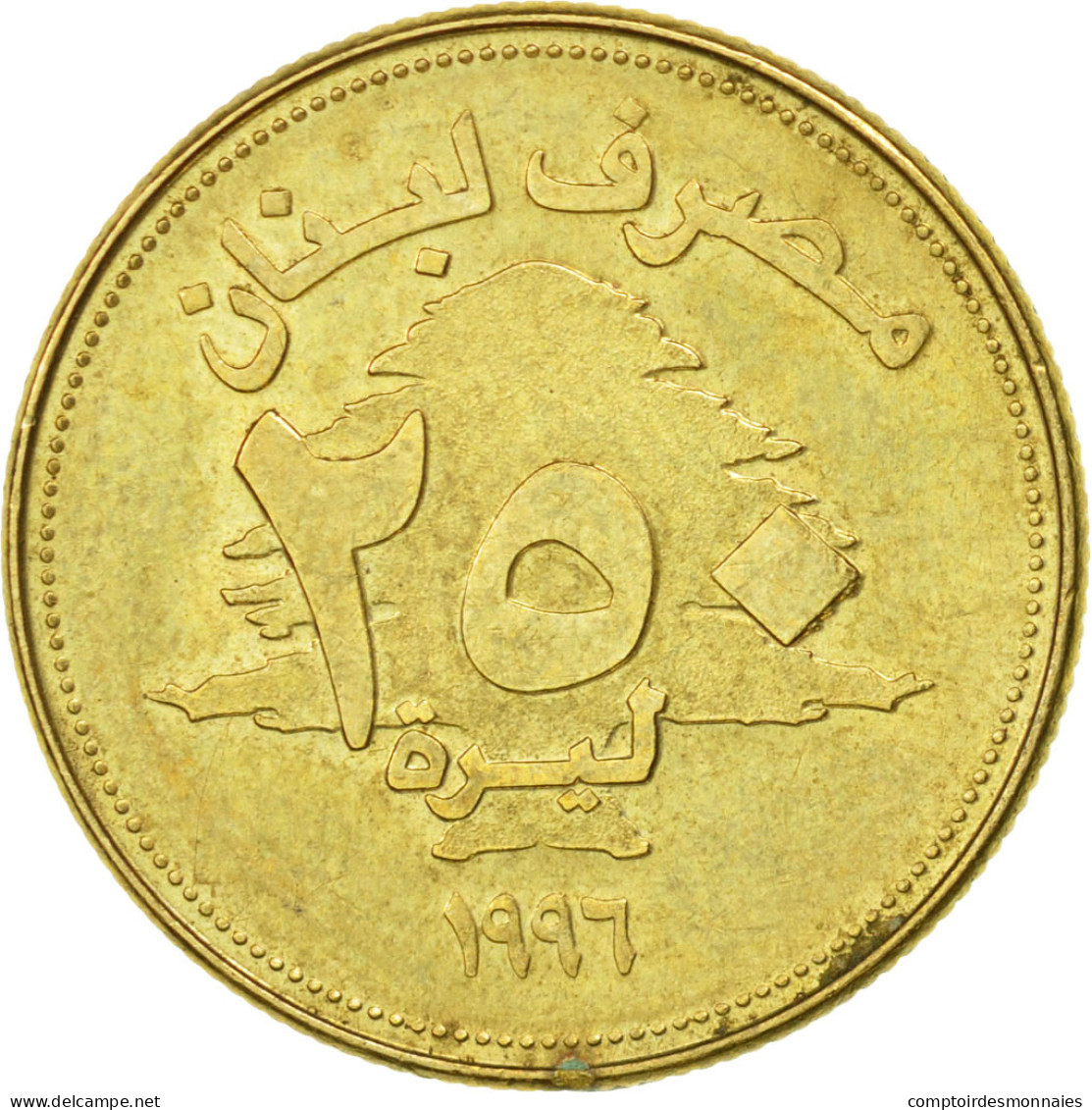 Monnaie, Lebanon, 250 Livres, 1996, TB+, Aluminum-Bronze, KM:36 - Liban