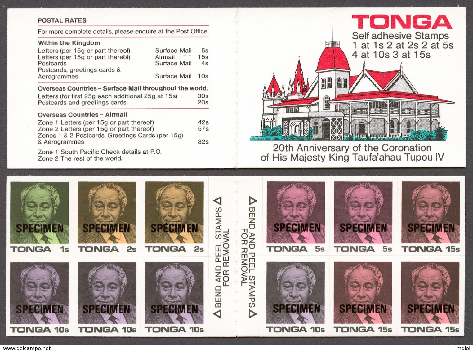 Tonga 1988 Mi# 997-1000+ 1010** DEFINITIVES, KING TAUFA'AHAU IV - Tonga (1970-...)