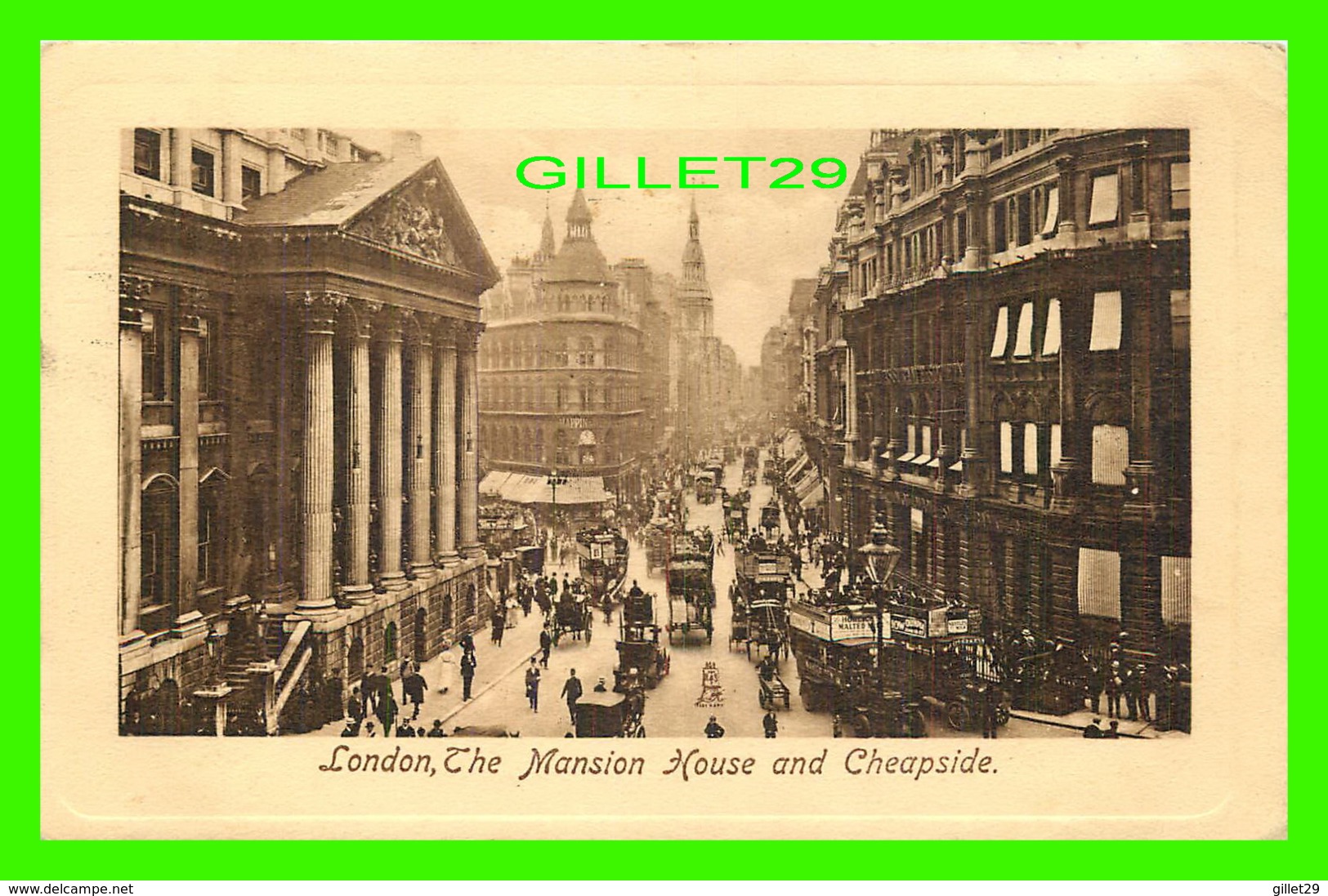 LONDON, UK - THE MANSION HOUSE AND CHEAPSIDE - ANIMATED - TRAVEL IN 1909 - RAPHAEL TUCK & SONS - - Autres & Non Classés