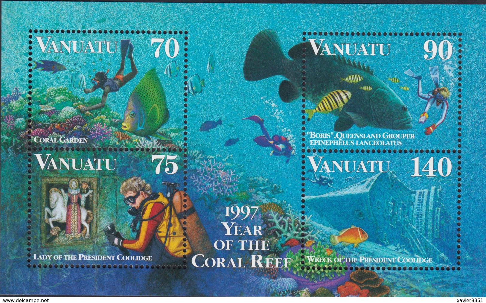 VANUATU - BLOC NEUF** N° 28 - 1997 - ANNEE DES RECIFS DE CORAIL - Vanuatu (1980-...)