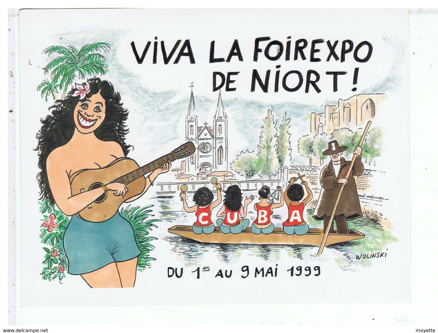 VIEUX PAPIERS-79-NIORT-1999-ILLUSTRATEURS WOLINSKI-FOIRE DE NIORT- - Publicités