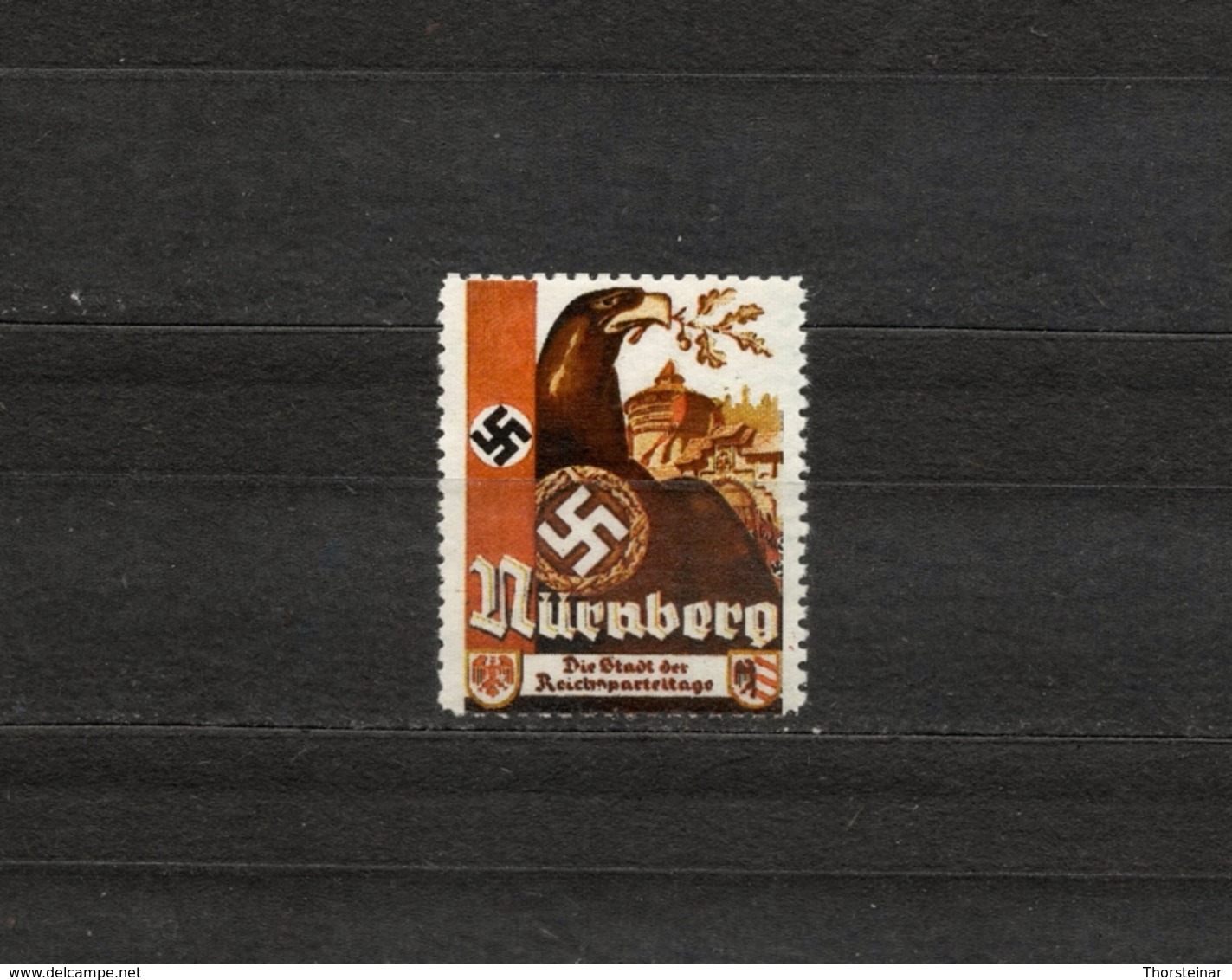 Deutsches Reich Nazi Poster Swastika Cinderella Vignette Revenue Postfrisch - Cinderellas