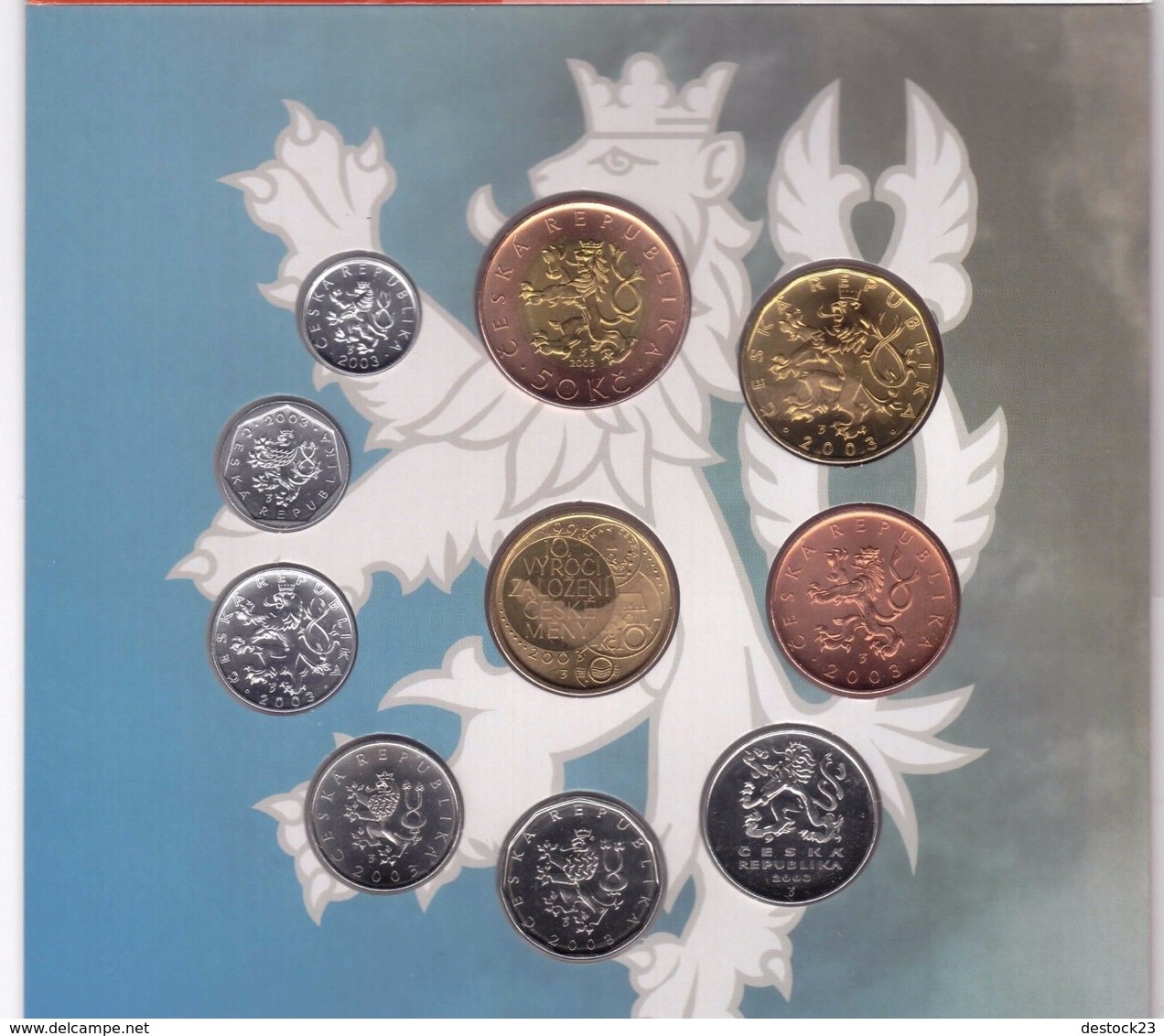Neuf Rare Coffret Serie 9 Pieces Officiel Couronne République Tchèque Annee 2003 Édition Spéciale 10 Ans De La Banque Éd - Tchéquie