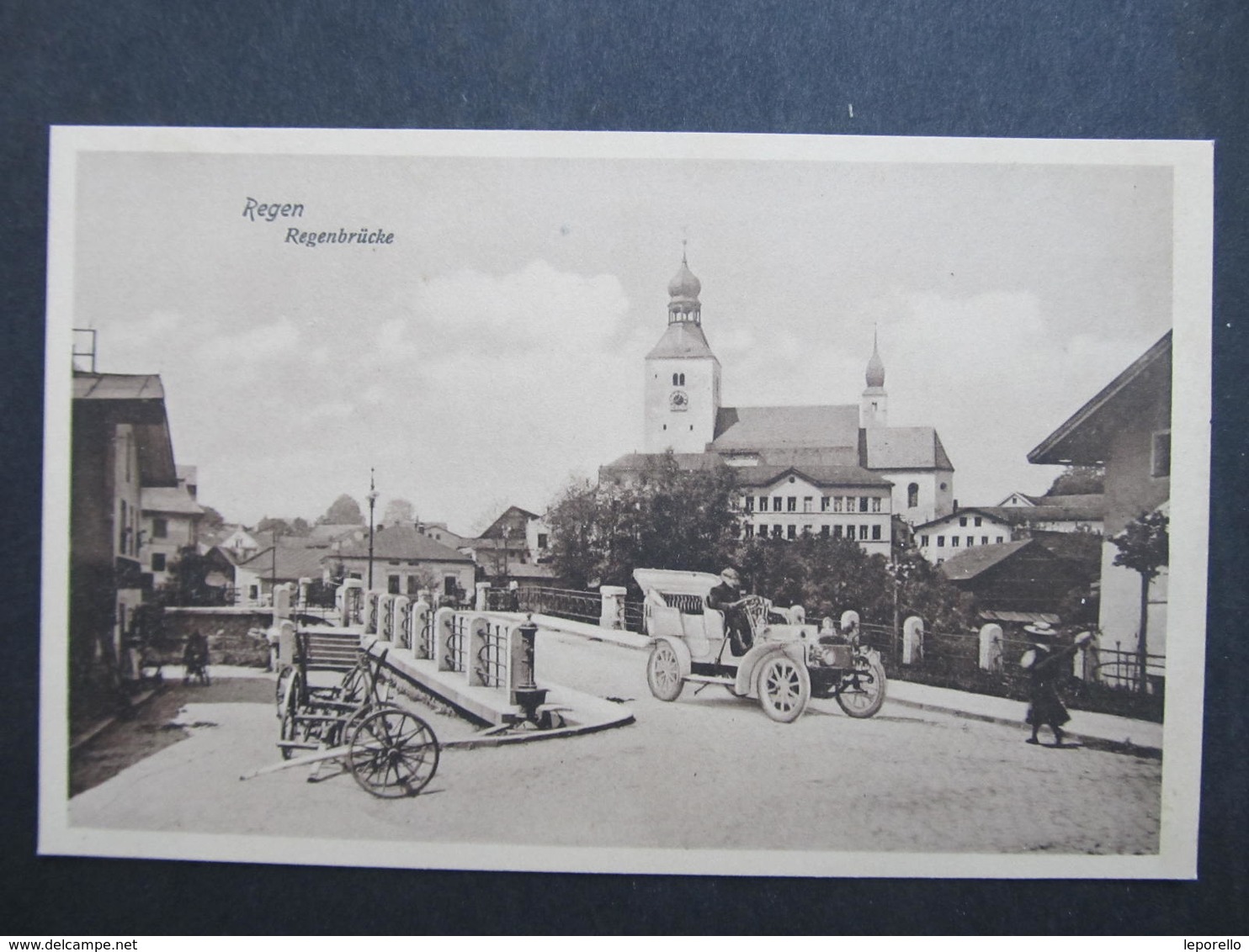 AK REGEN Regenbrücke M. Auto Ca.1910 //  D*34690 - Regen