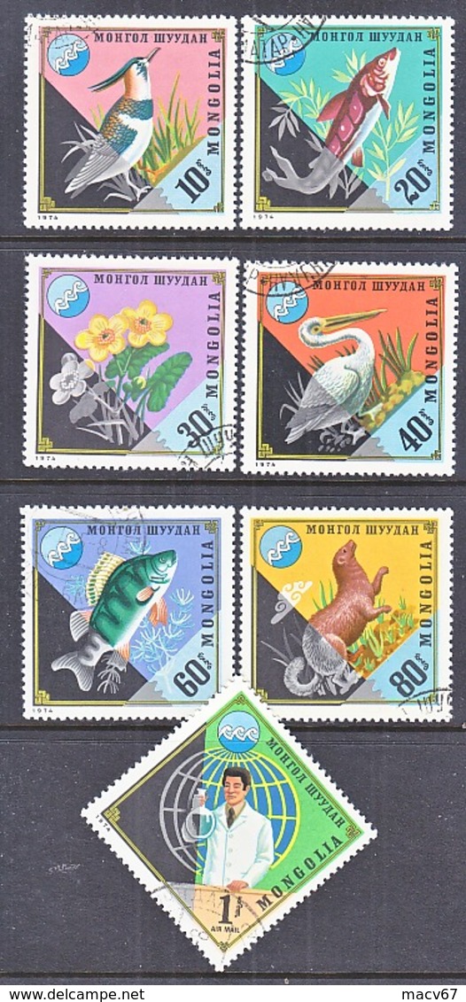 MONGOLIA  818-23, C 66   (o)    FAUNA,  NATURE  PROTECTION  SCIENCE - Used Stamps