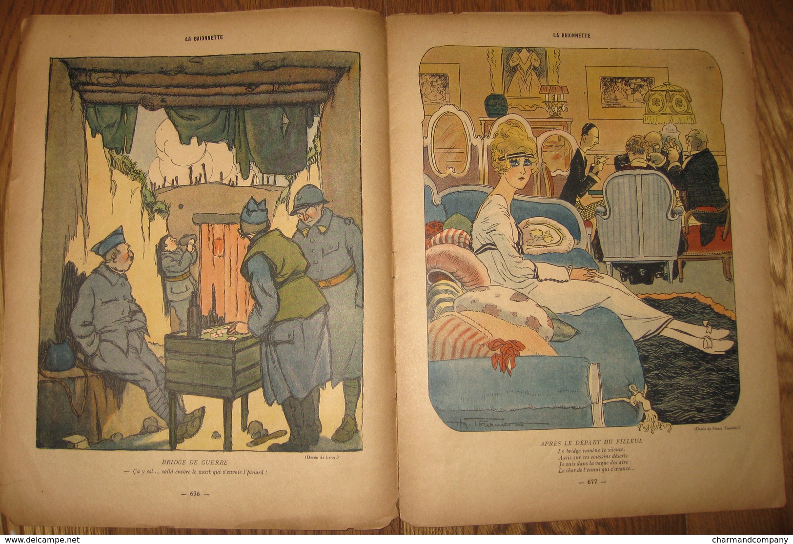 1918 La Baïonnette Les Cartes à Jouer - WWI Satirique - Illus. De Georges Villa Paul Iribé Henry Fournier Gus Bofa.... - 1900 - 1949