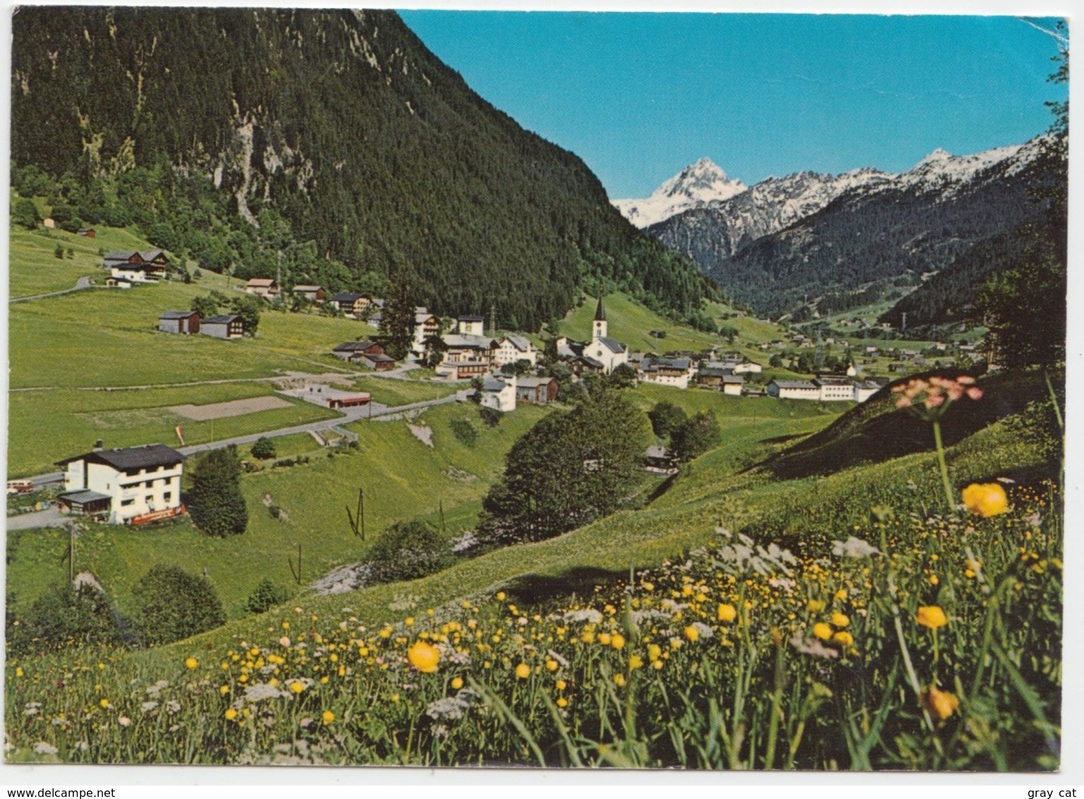 Ferienort GASCHURN Im Montafon, 980 M, Vorarlberg, Austria, 1977 Used Postcard [22016] - Gaschurn