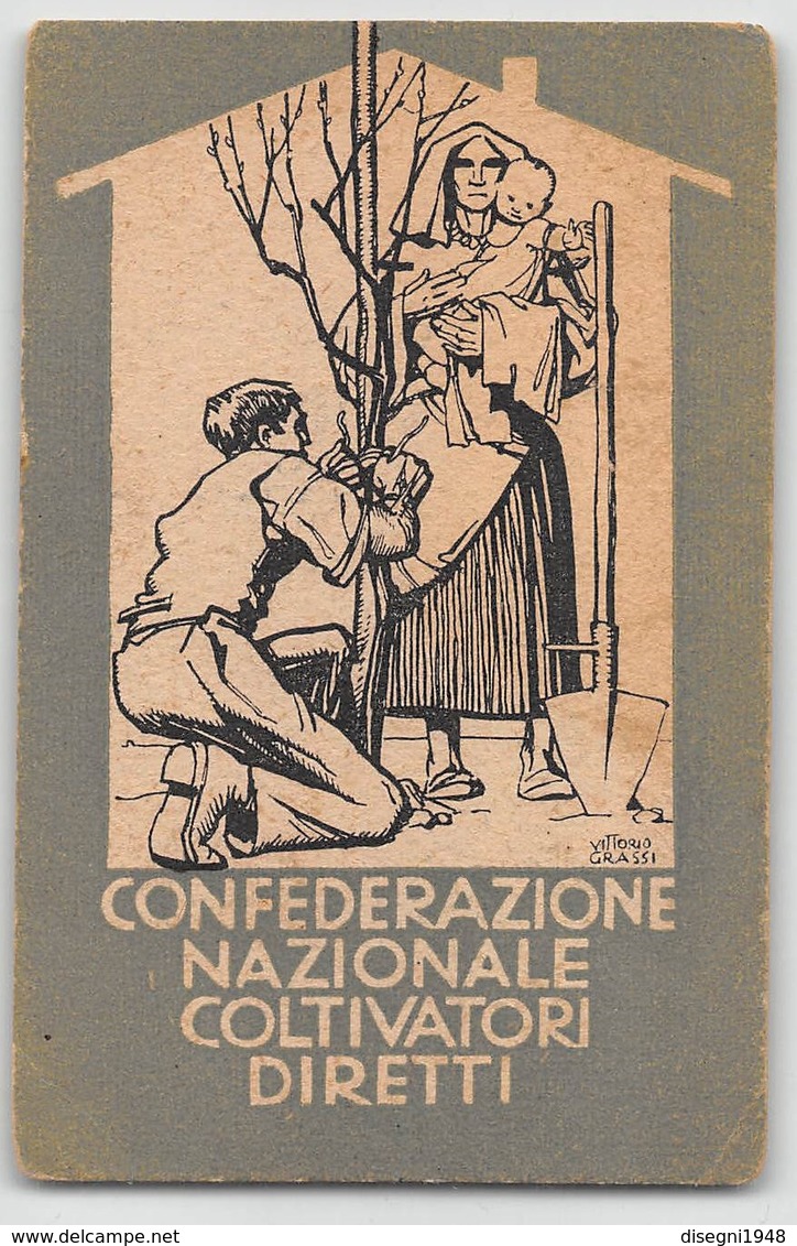 07570 "CONFEDERAZIONE GENERALE COLTIVATORI DIRETTI - N° 240014" TESSERA ASSOCIATIVA ORIGINALE 1946 - Other & Unclassified