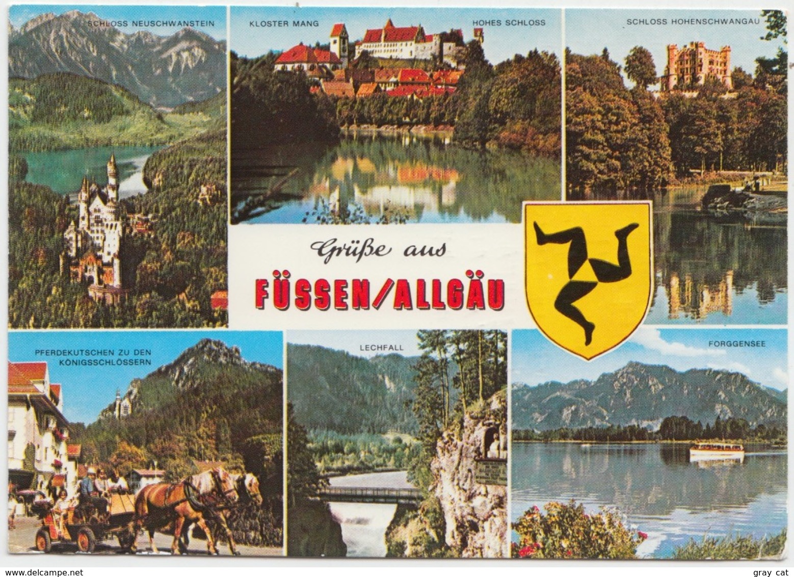 Grusse Aus  FUSSEN / ALLGAU, Multi View, Germany, 1979 Used Postcard [22023] - Fuessen