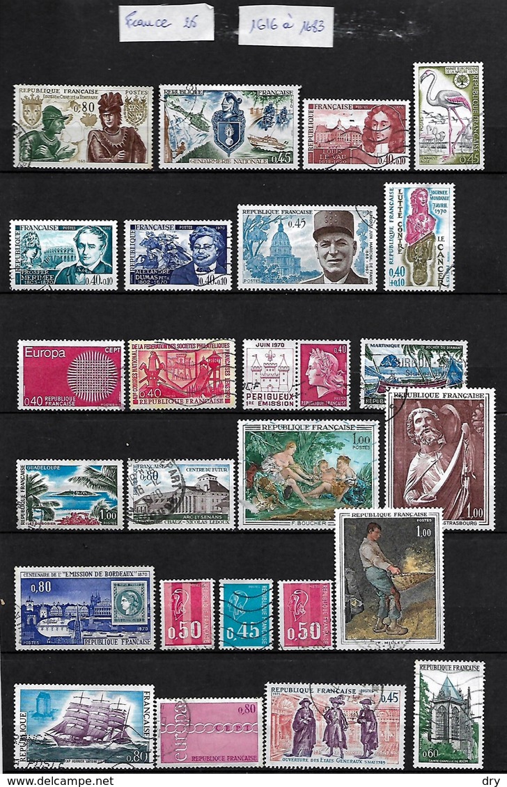 France. . 273 Timbres Oblitérés Entre N° 15 Et 3599.  Voir 7 Scans. Envoi France 1,90 €. - Sammlungen