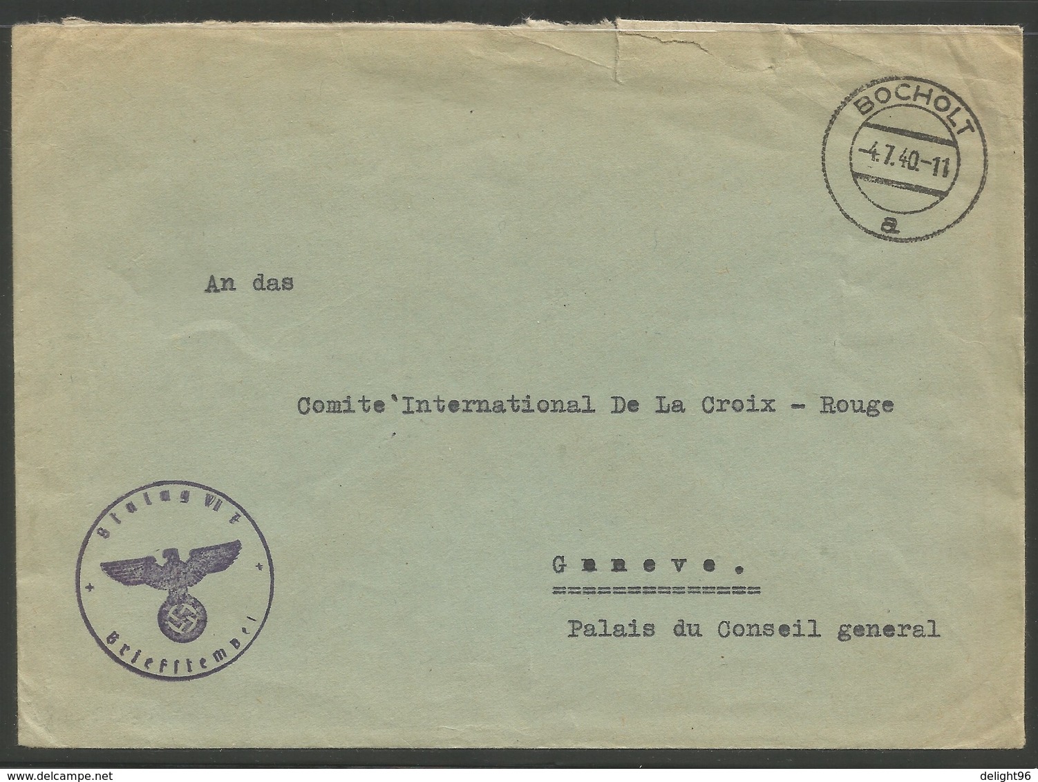 1940 Germany Postally Travelled POW Letter Cover With Censor - Courriers De Prisonniers