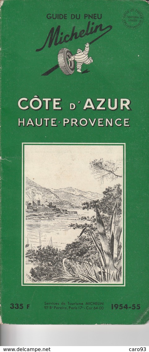 Guide Du Pneu Michelin Côte D'Azur 1954-55 - Michelin (guides)