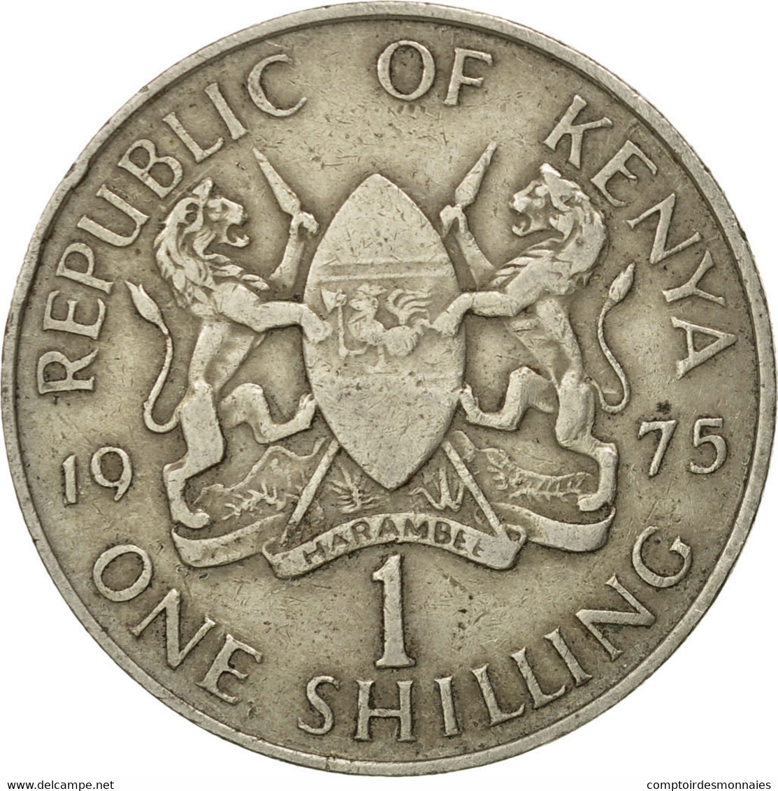 Monnaie, Kenya, Shilling, 1975, TB+, Copper-nickel, KM:14 - Kenya